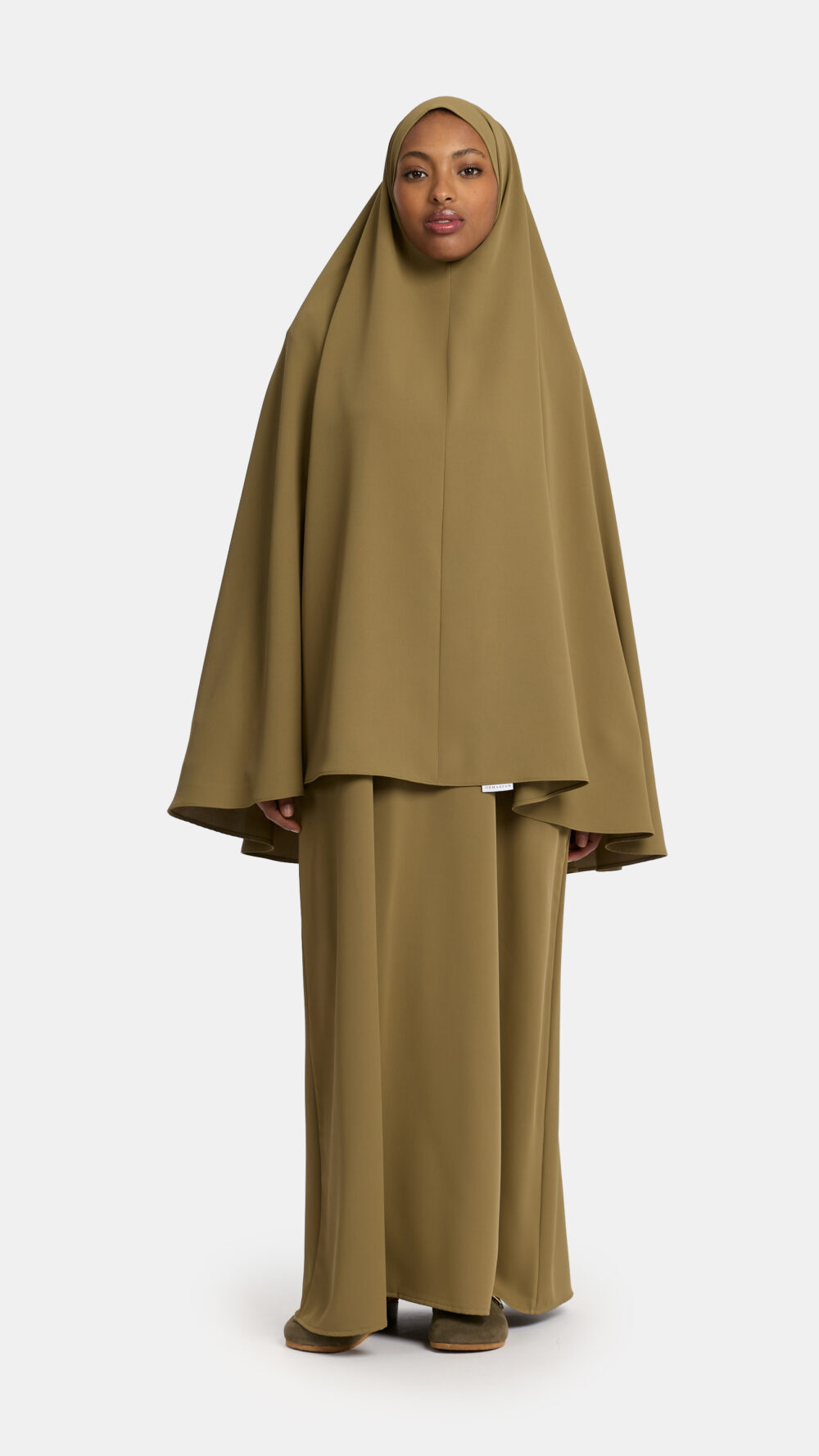 Heup khimar Moss Khaki (Double cute sleeve)