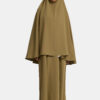 Heup khimar Moss Khaki (Double cute sleeve)