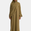 Double cute sleeve abaya Moss Khaki