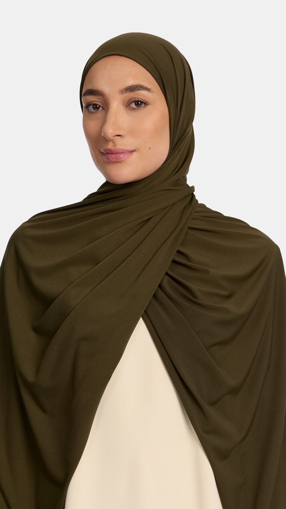 Premium jersey scarf Umber Green