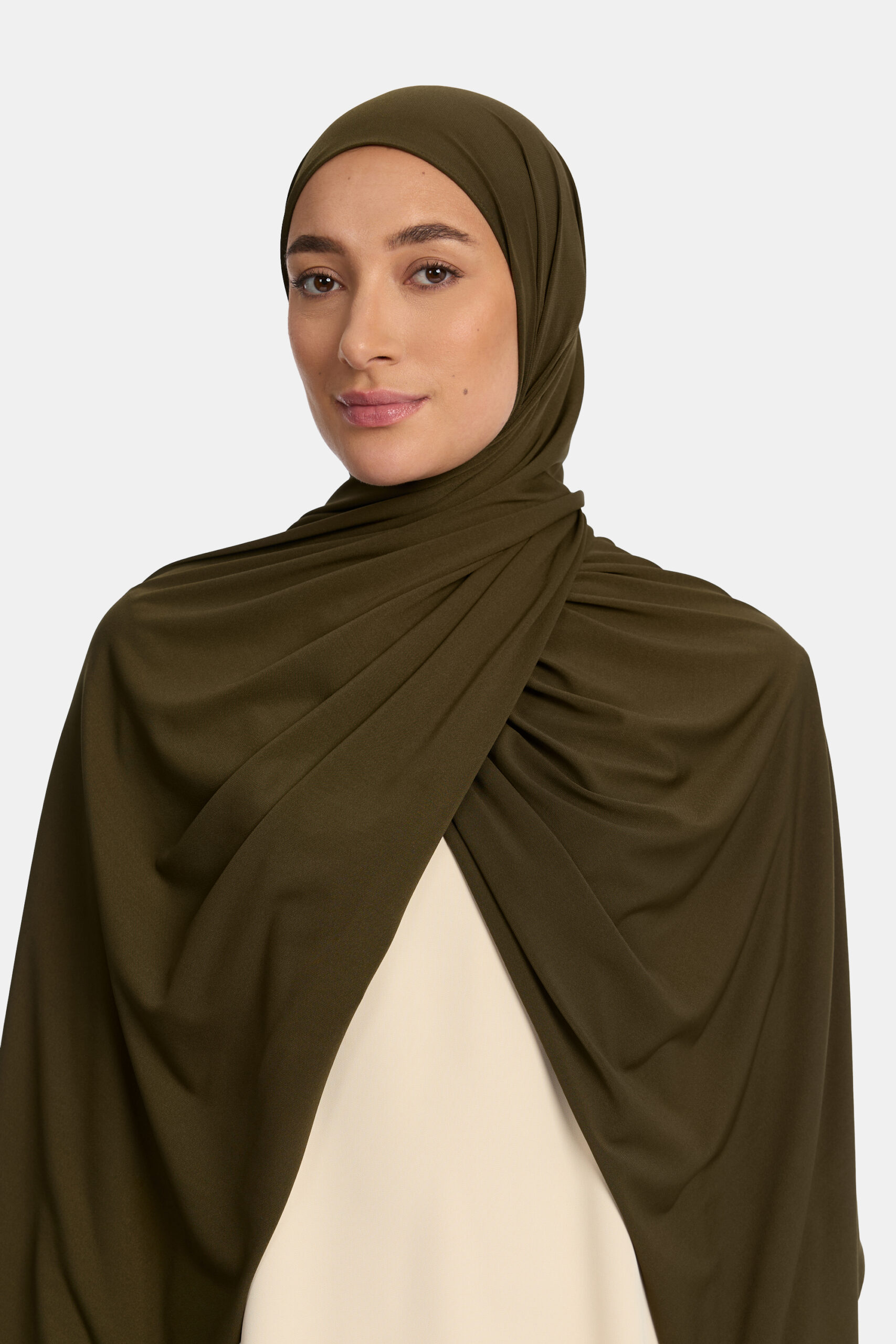 Premium jersey scarf Umber Green