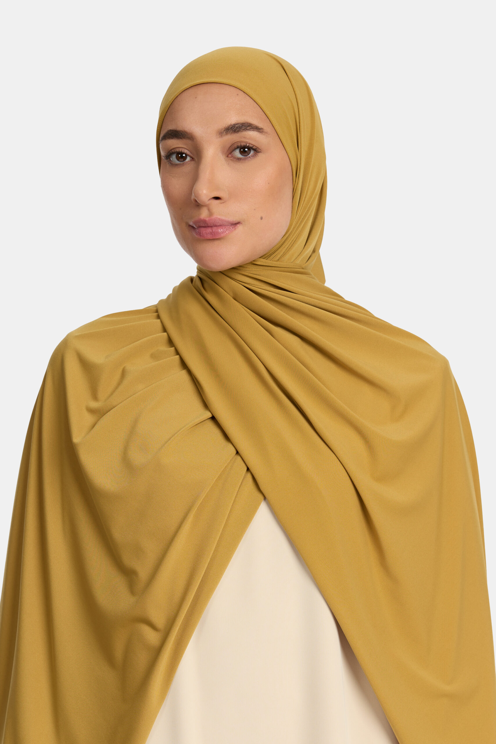 Premium jersey scarf Honey Mustard