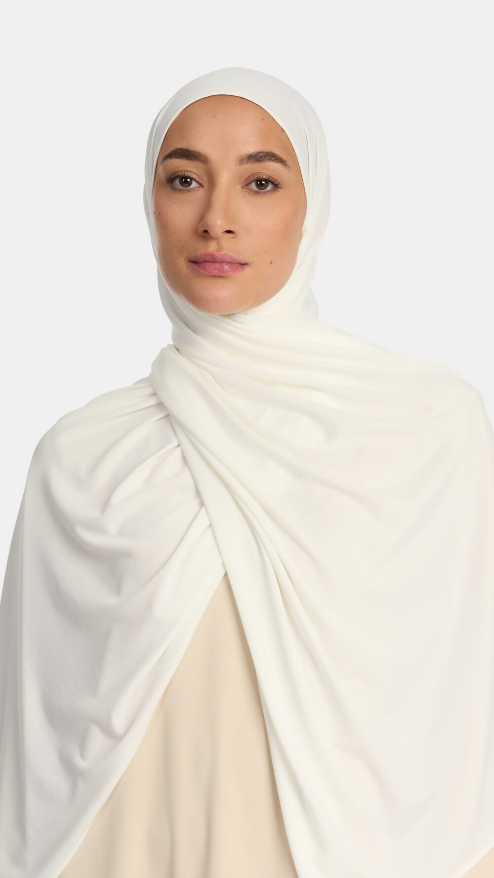 Premium jersey scarf Cloud White
