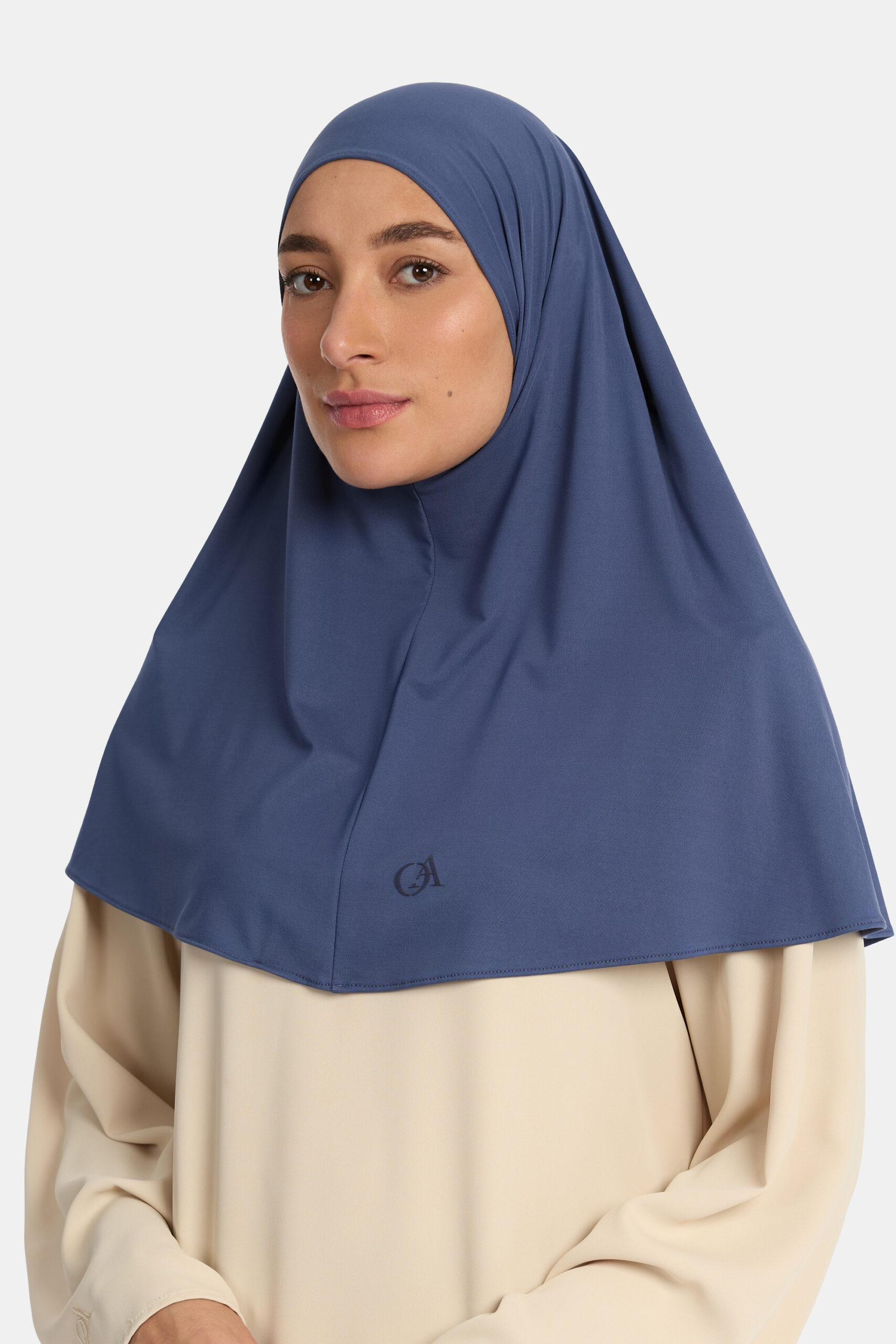 Breathable jersey hijab Oxford Blue - Afbeelding 2