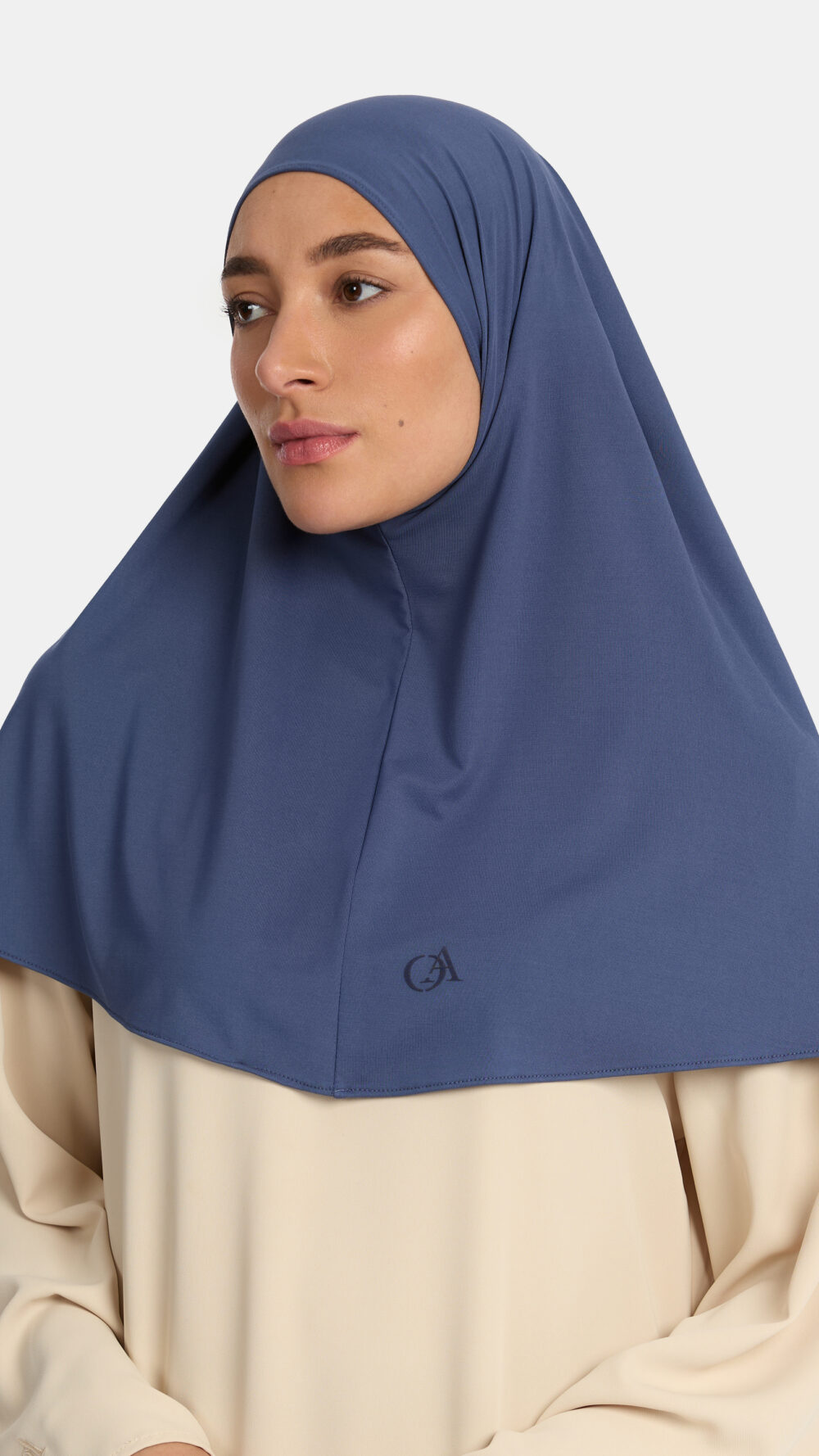 Breathable jersey hijab Oxford Blue