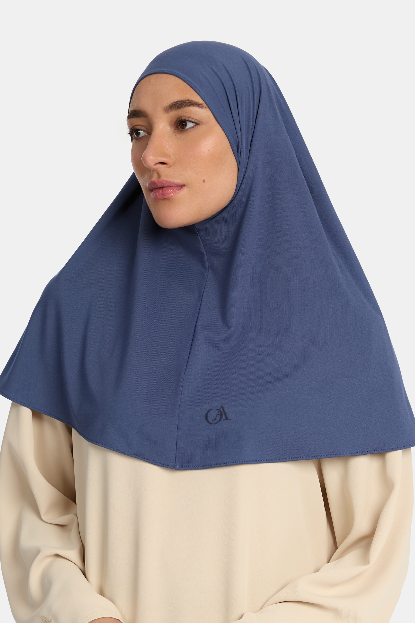 Breathable jersey hijab Oxford Blue