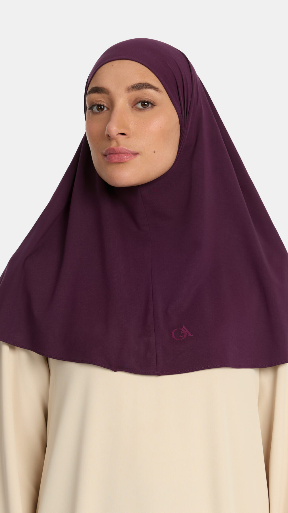 Breathable jersey hijab Plum