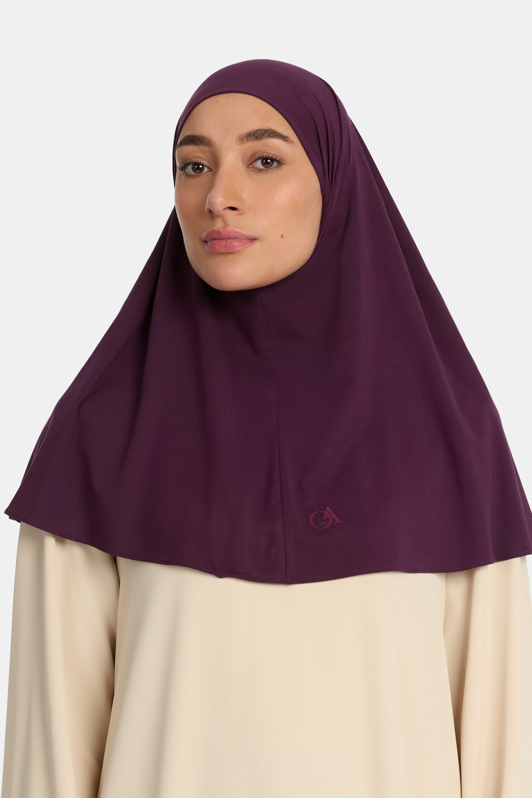 Breathable jersey hijab Plum