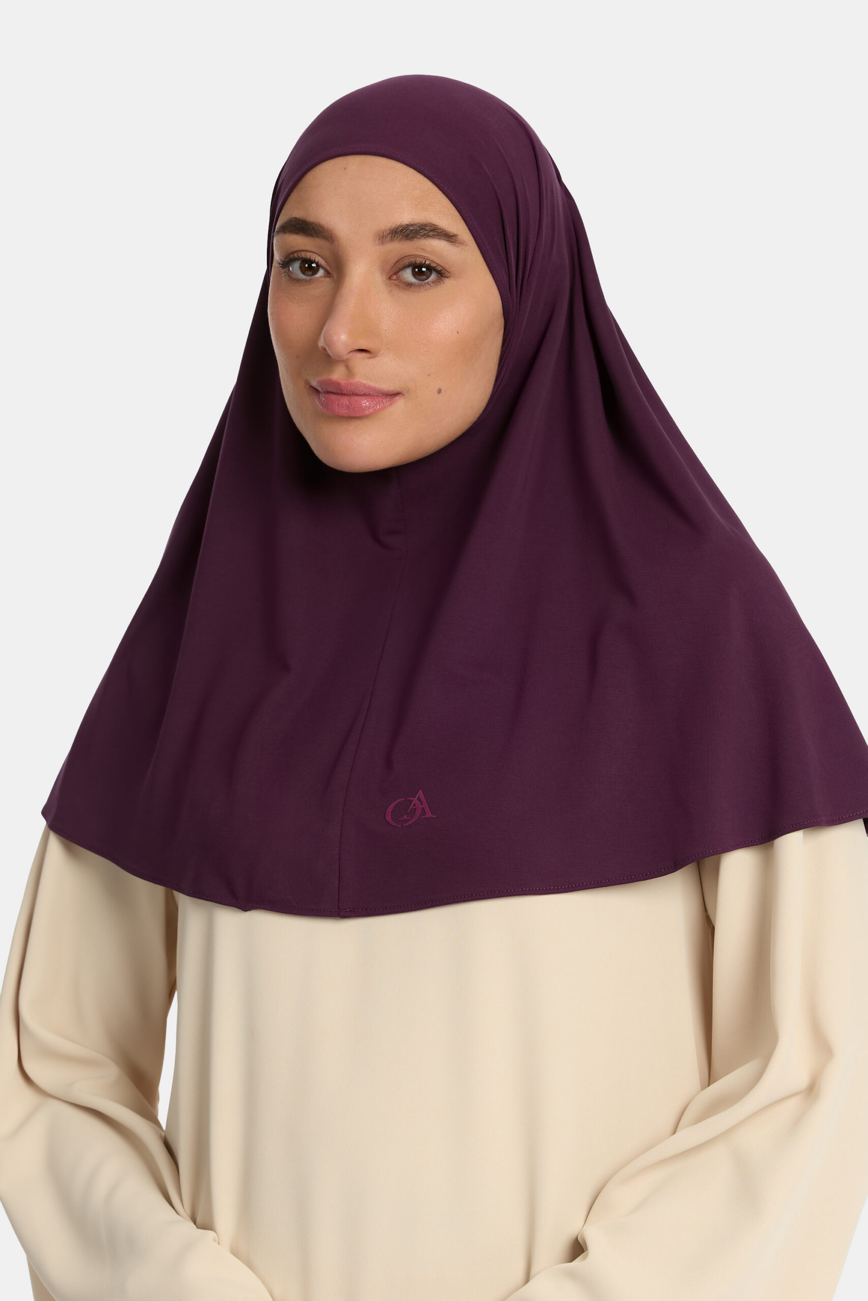 Breathable jersey hijab Plum - Afbeelding 2
