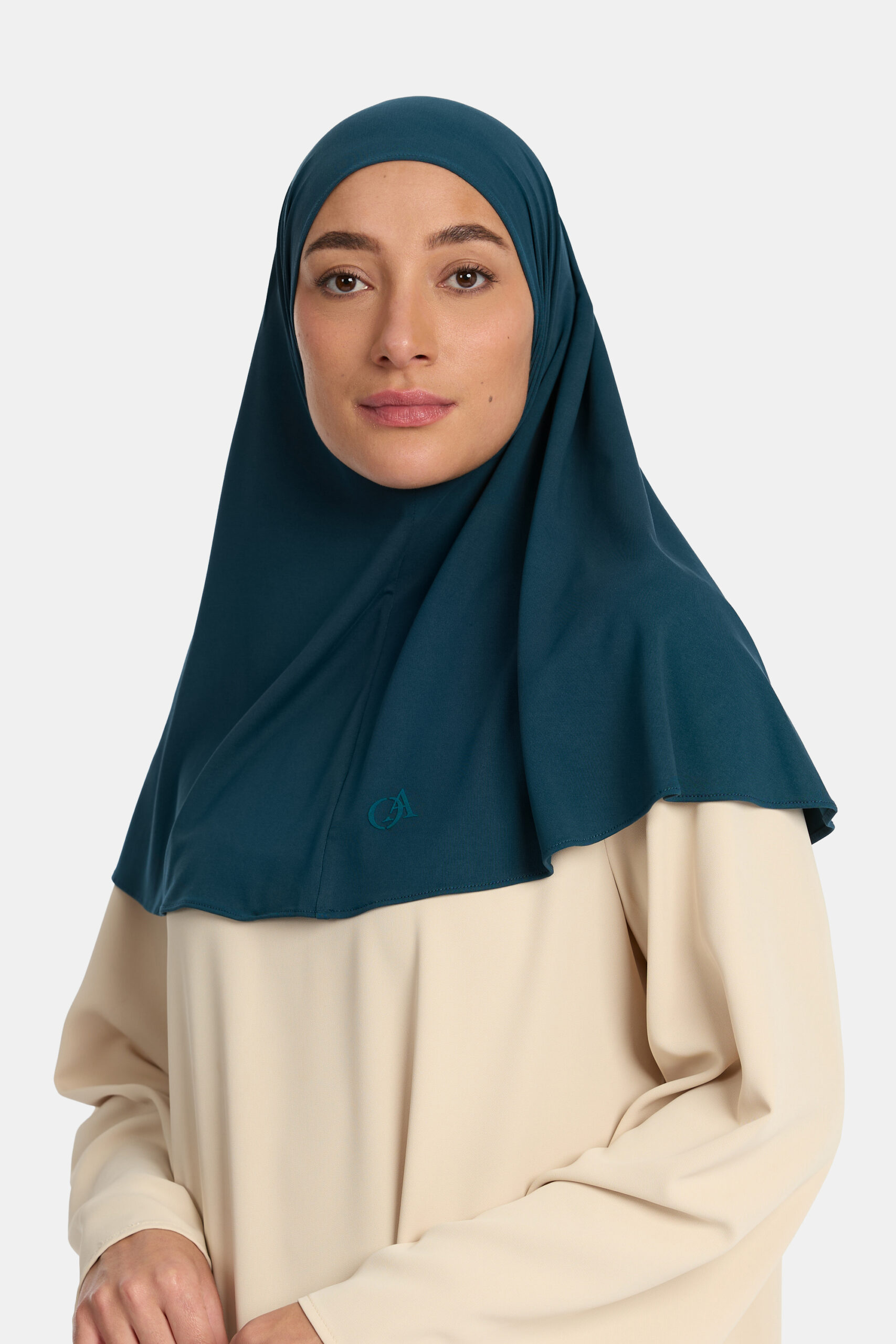 Breathable jersey hijab Teal - Afbeelding 2