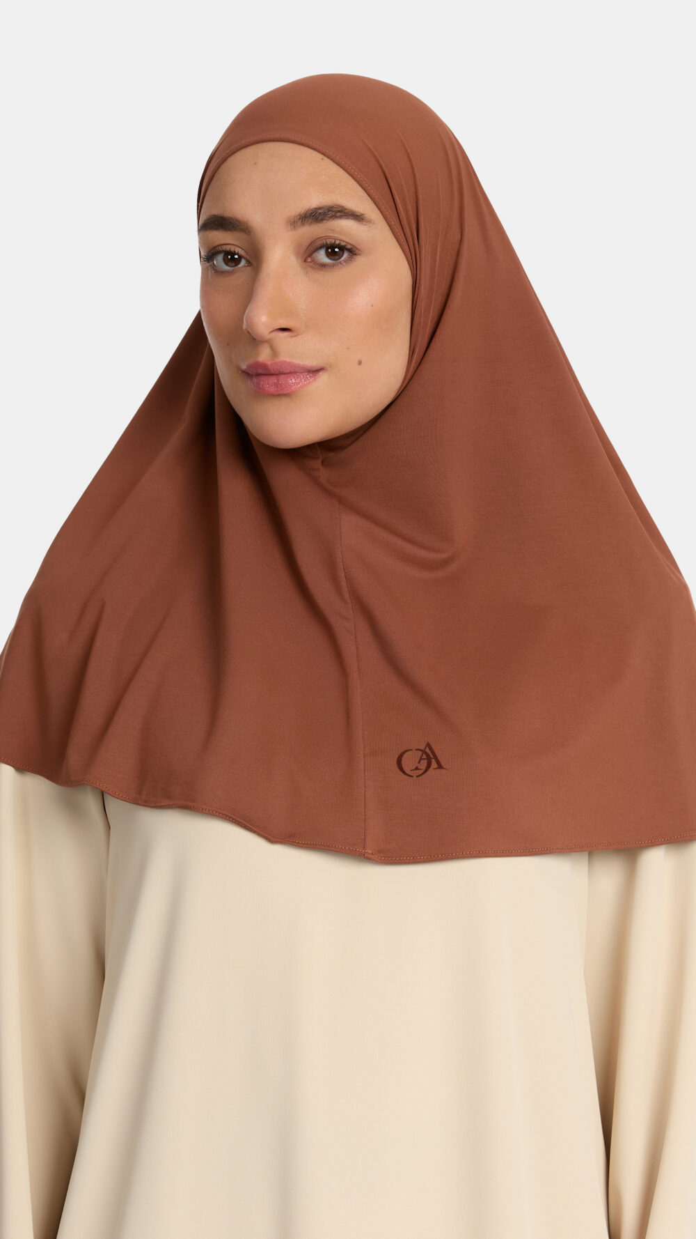 Breathable jersey hijab Warm Chestnut