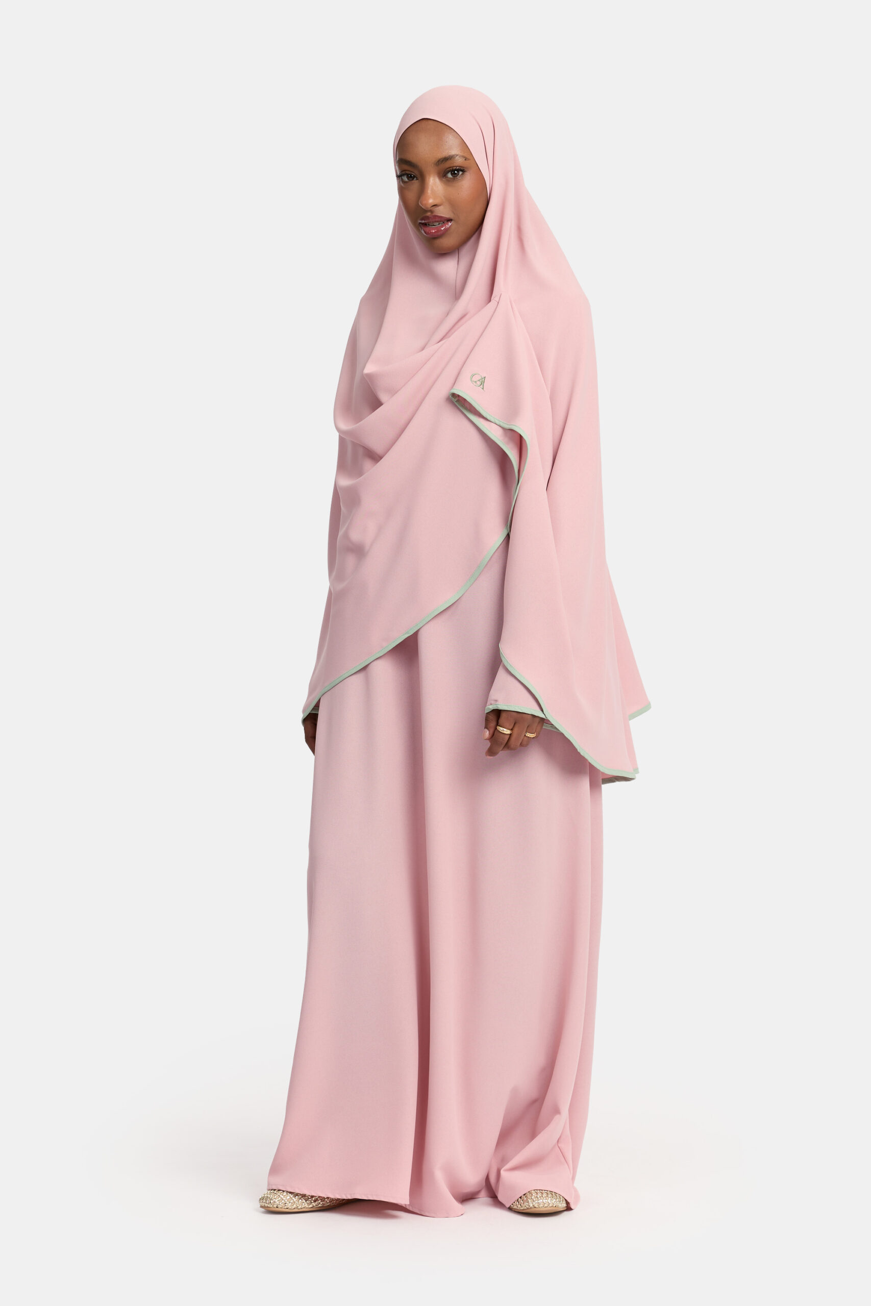 Magnet abaya and khimar set Rose - Afbeelding 2