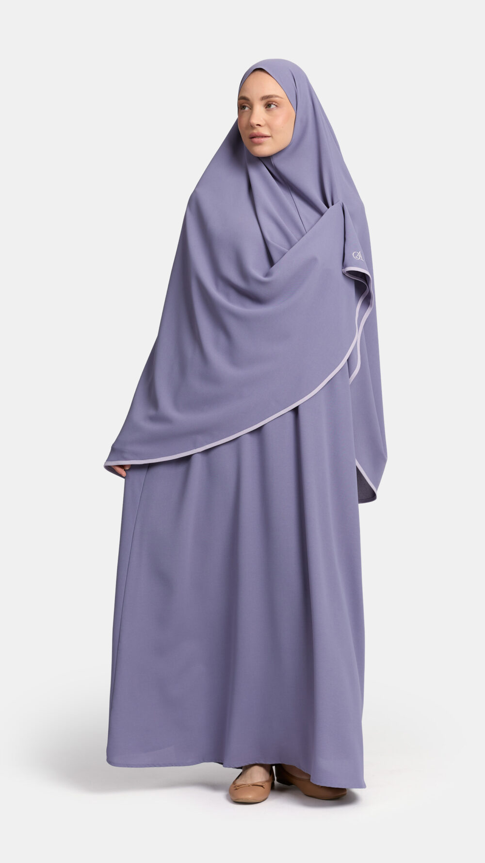 Magnet abaya and khimar set Dark Purple - Afbeelding 3