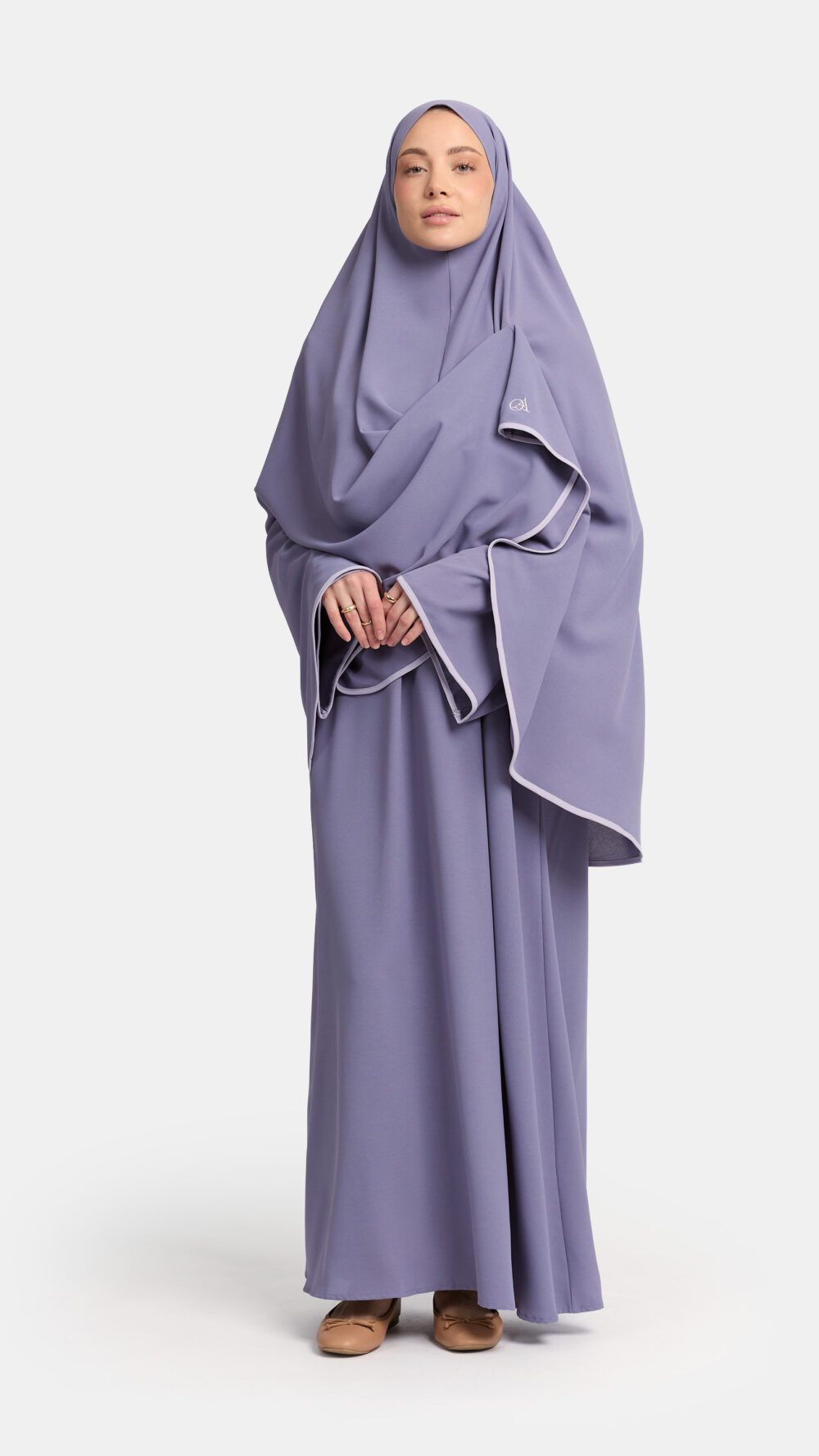 Magnet abaya and khimar set Dark Purple - Afbeelding 2