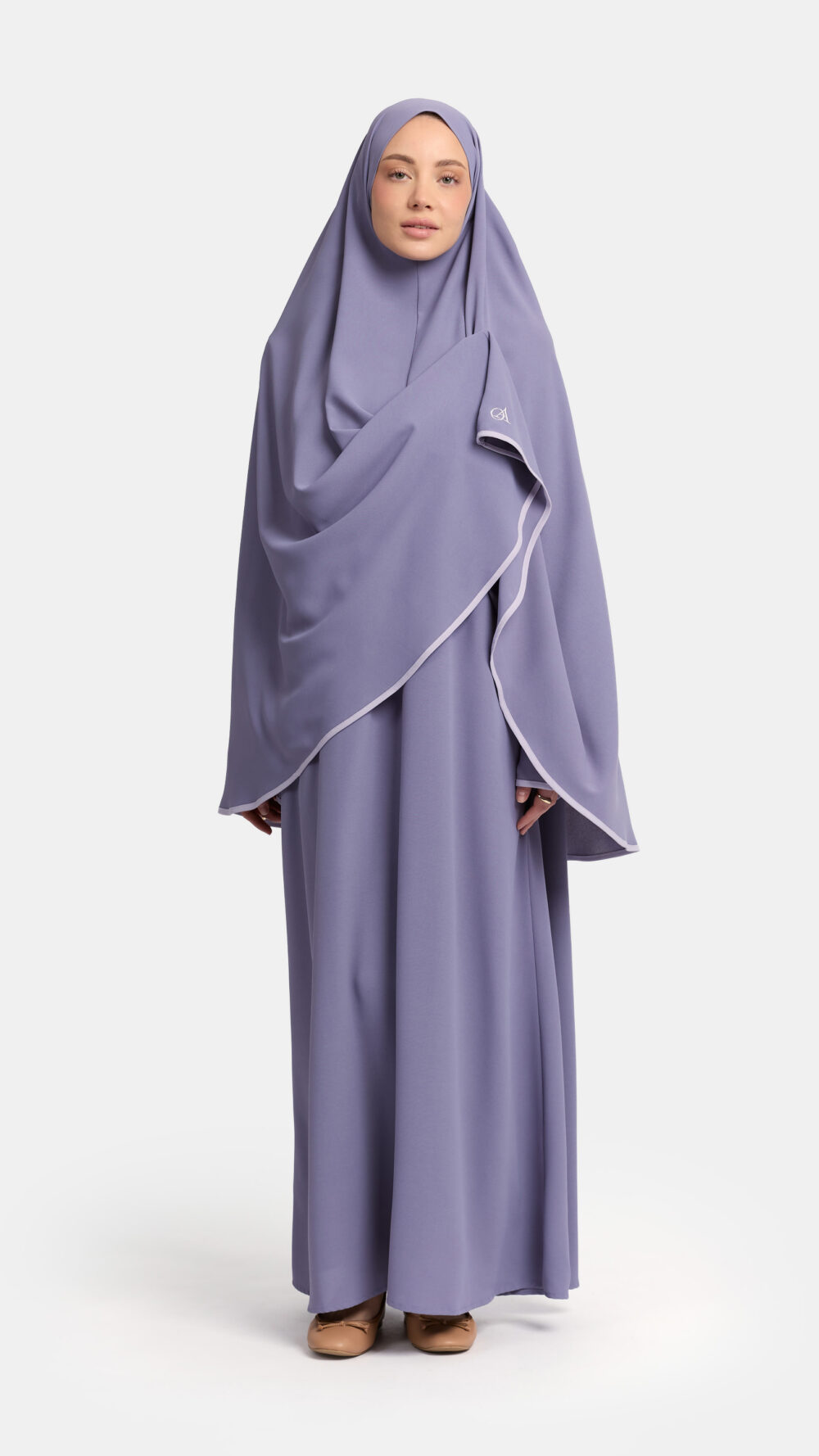 Magnet abaya and khimar set Dark Purple