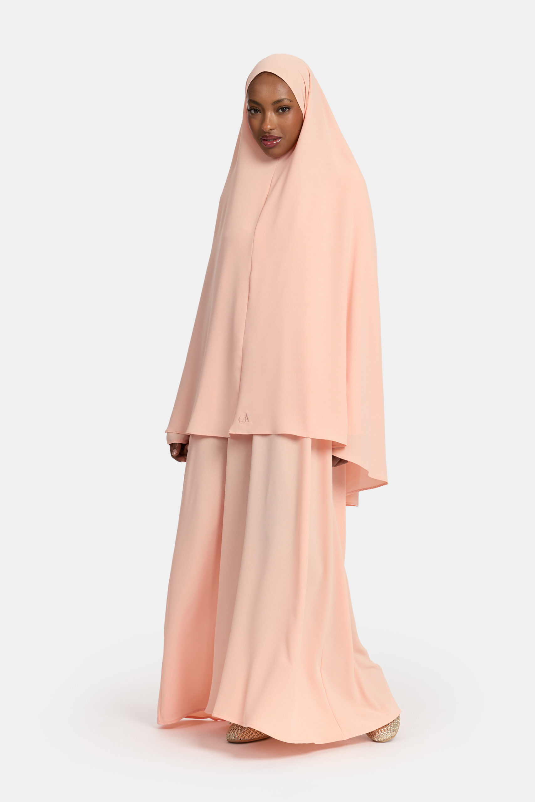 Khimar Tropical Peach (lightweight stretch) - Afbeelding 2