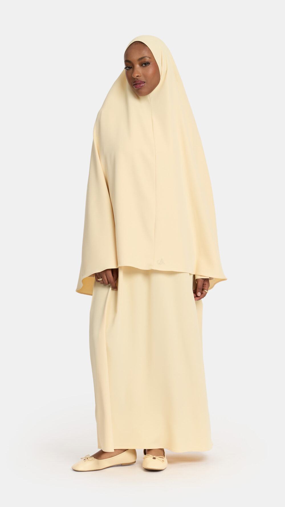 Khimar Pastel Yellow (oversized)