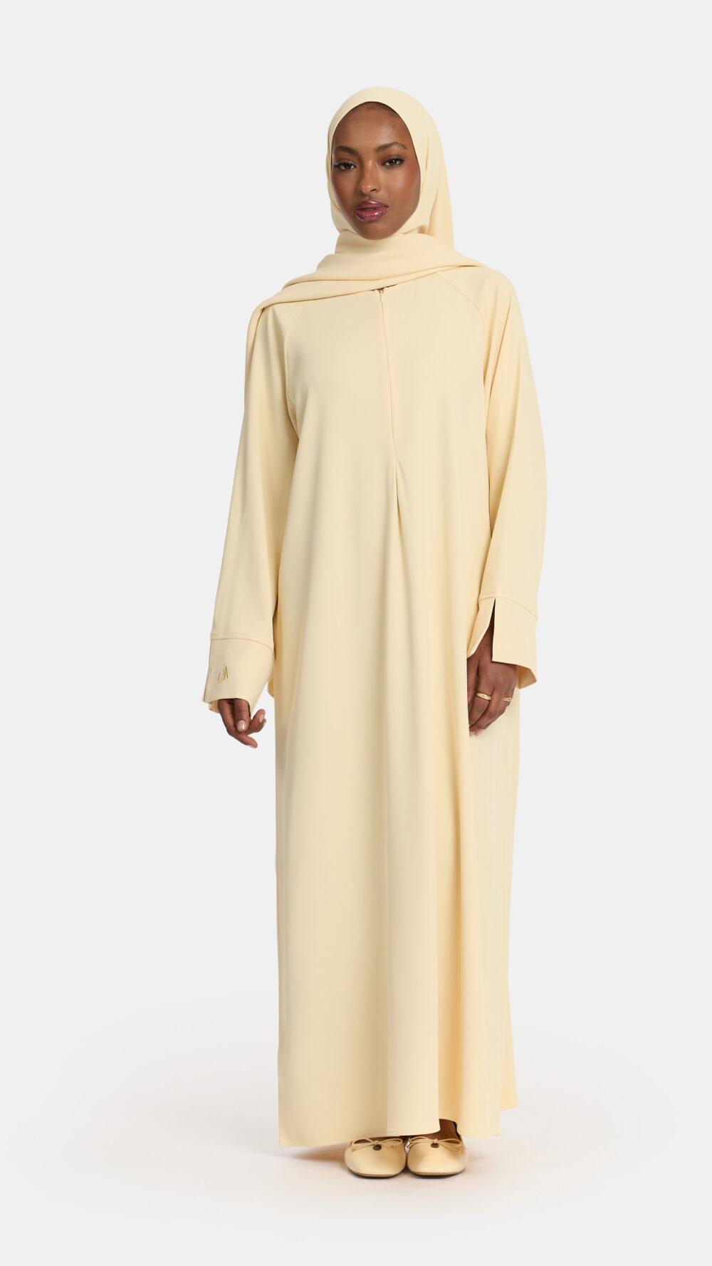 Oversized abaya Pastel Yellow