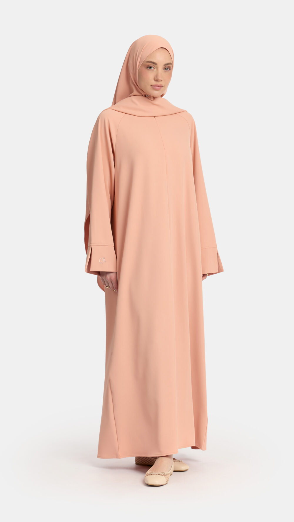 Oversized abaya Peach Pink - Afbeelding 2