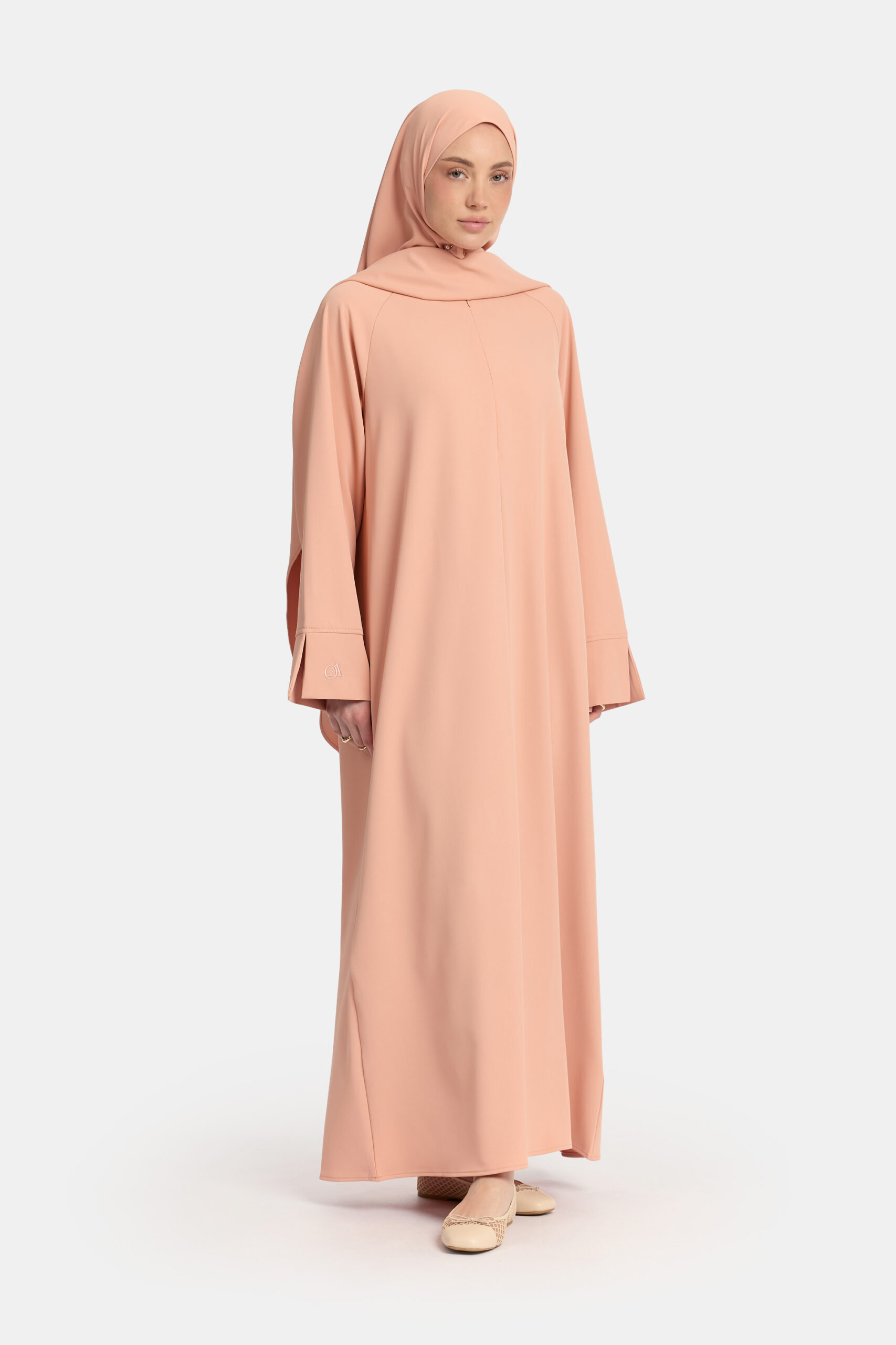 Oversized abaya Peach Pink - Afbeelding 2
