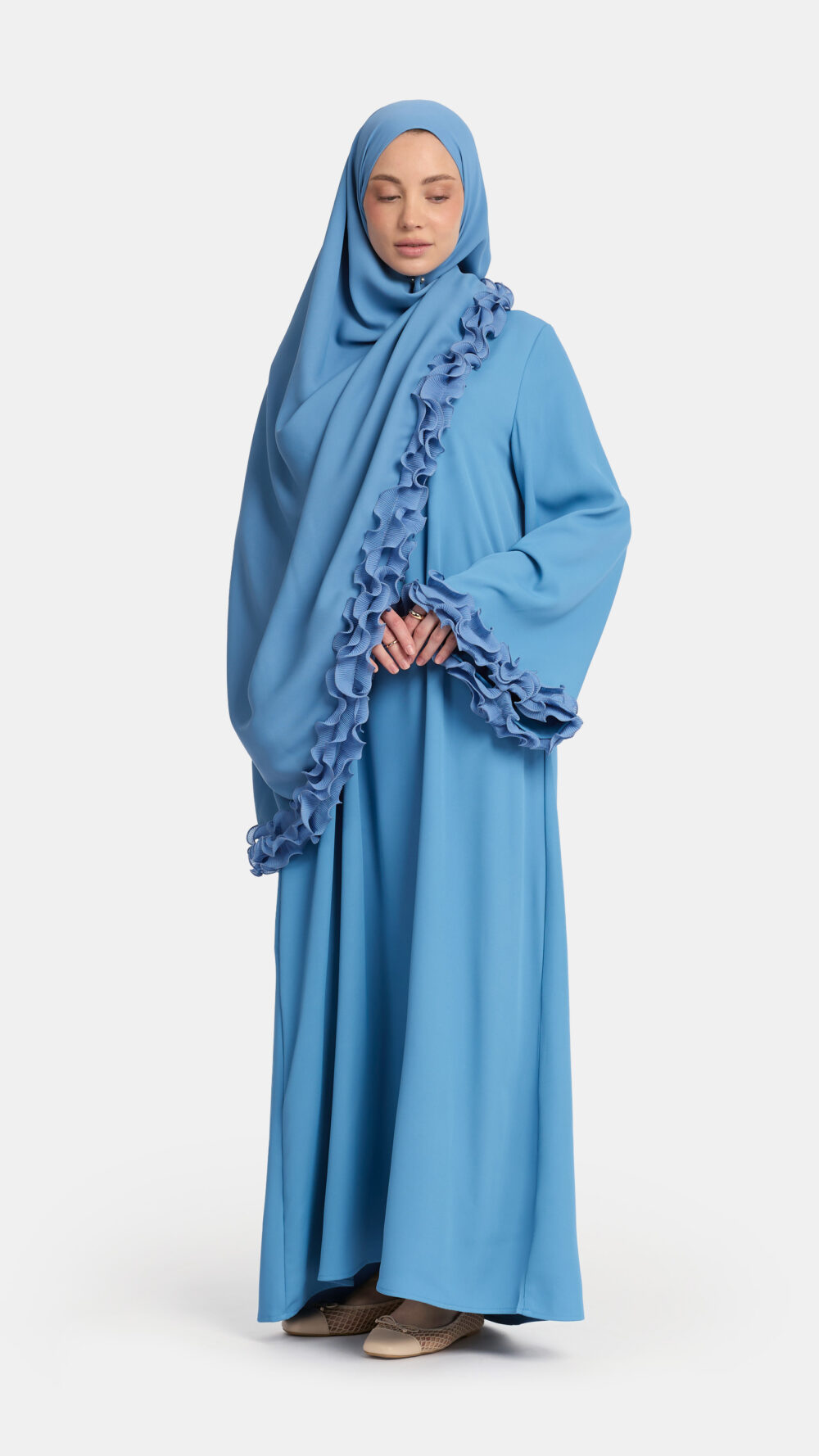 Wrinkle chiffon abaya Marina
