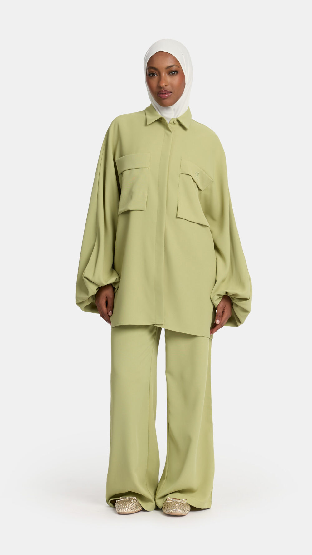 Belle Allure twinset Leaf Green
