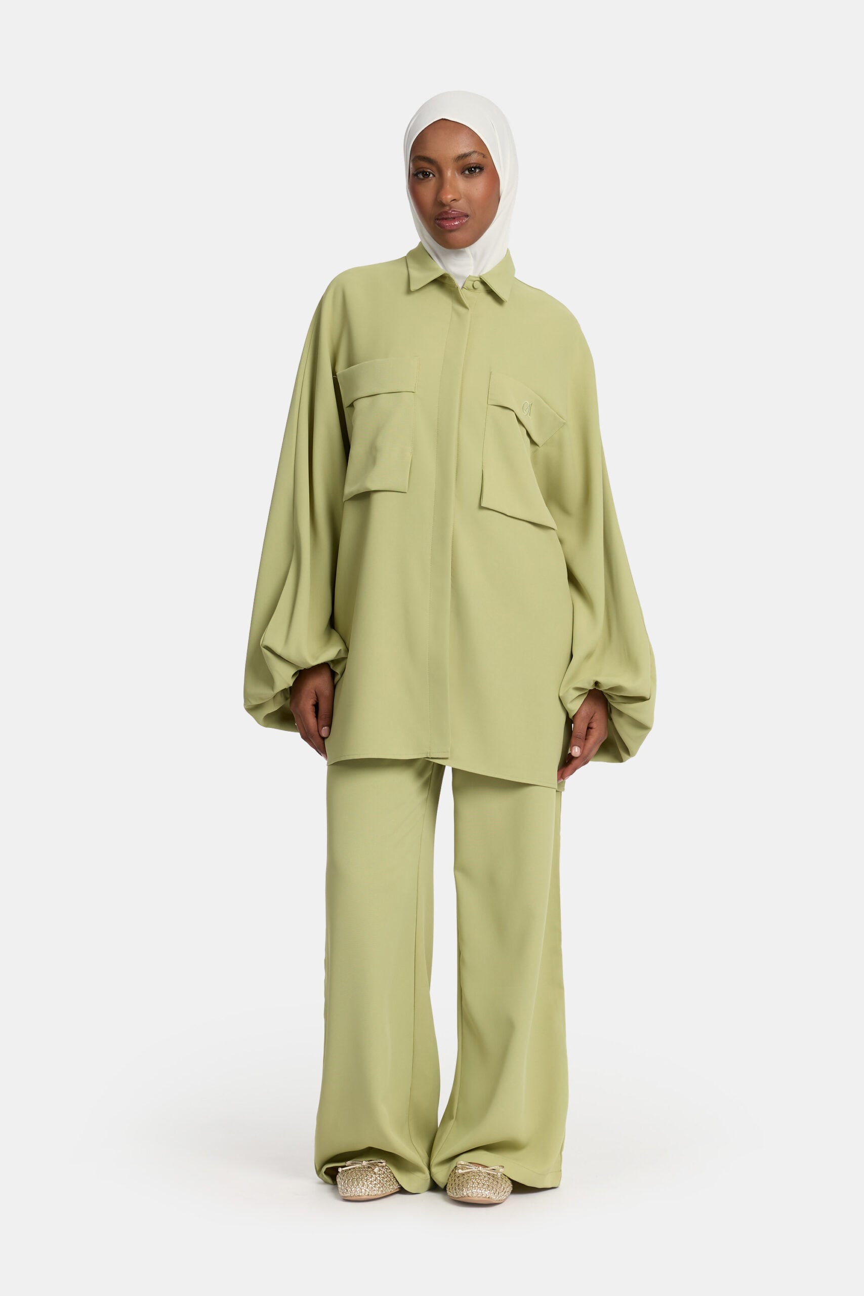 Belle Allure twinset Leaf Green