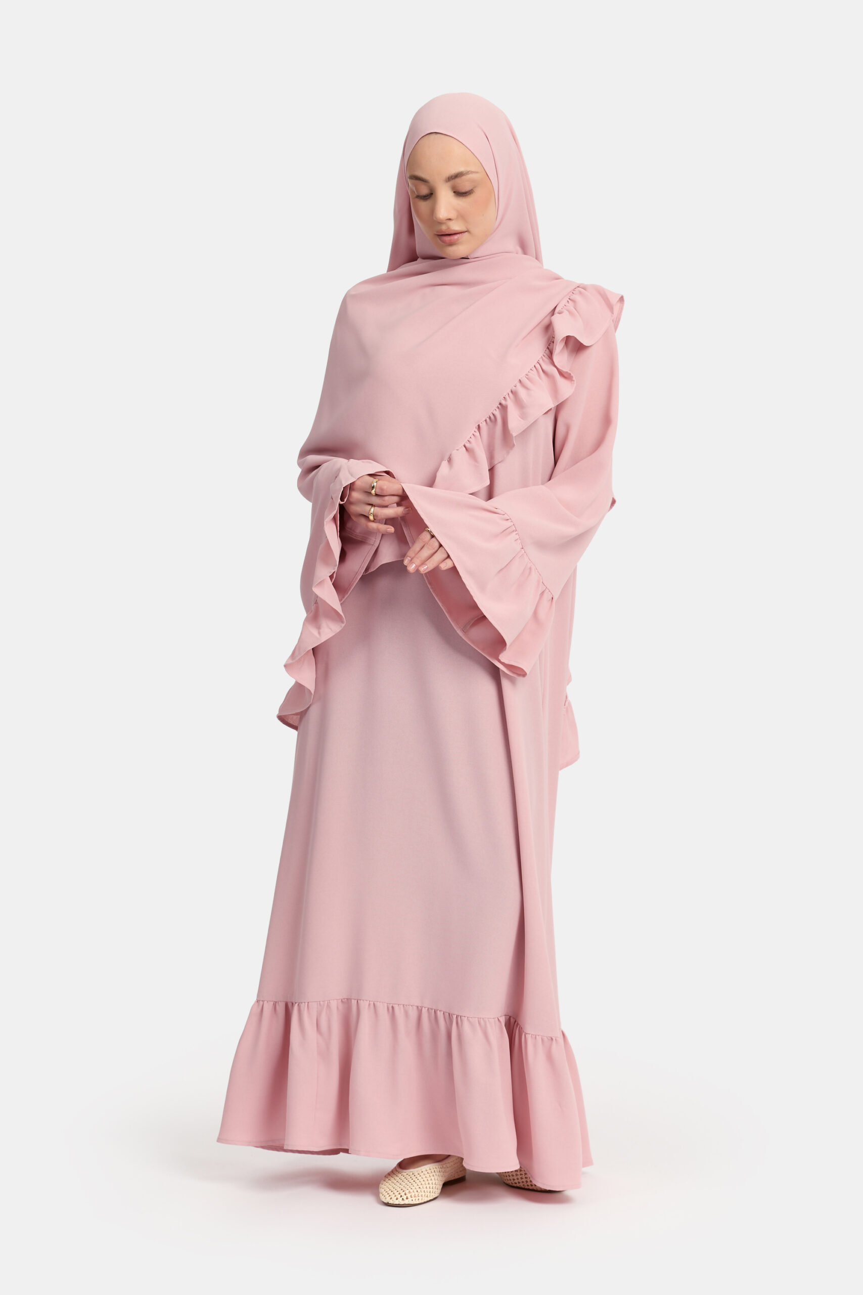 Ruffle abaya