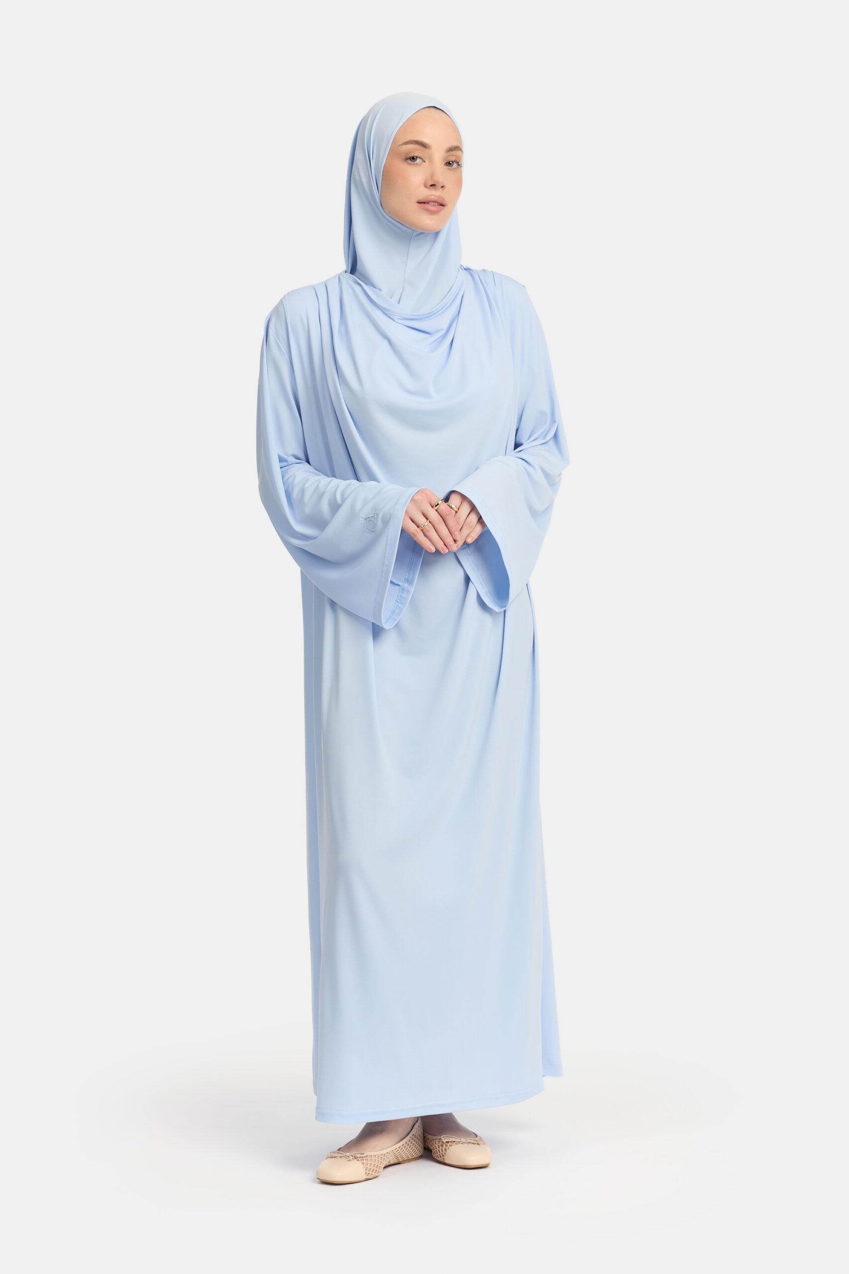 Premium jersey abaya Ice Blue