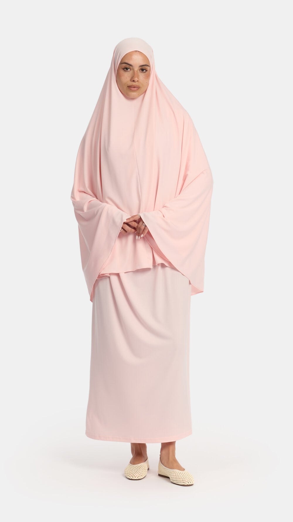 Premium jersey khimar Powder Blush