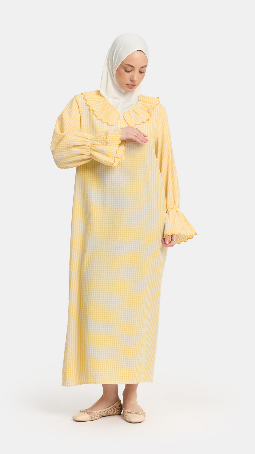 Checkered abaya Sunshine OAmalak