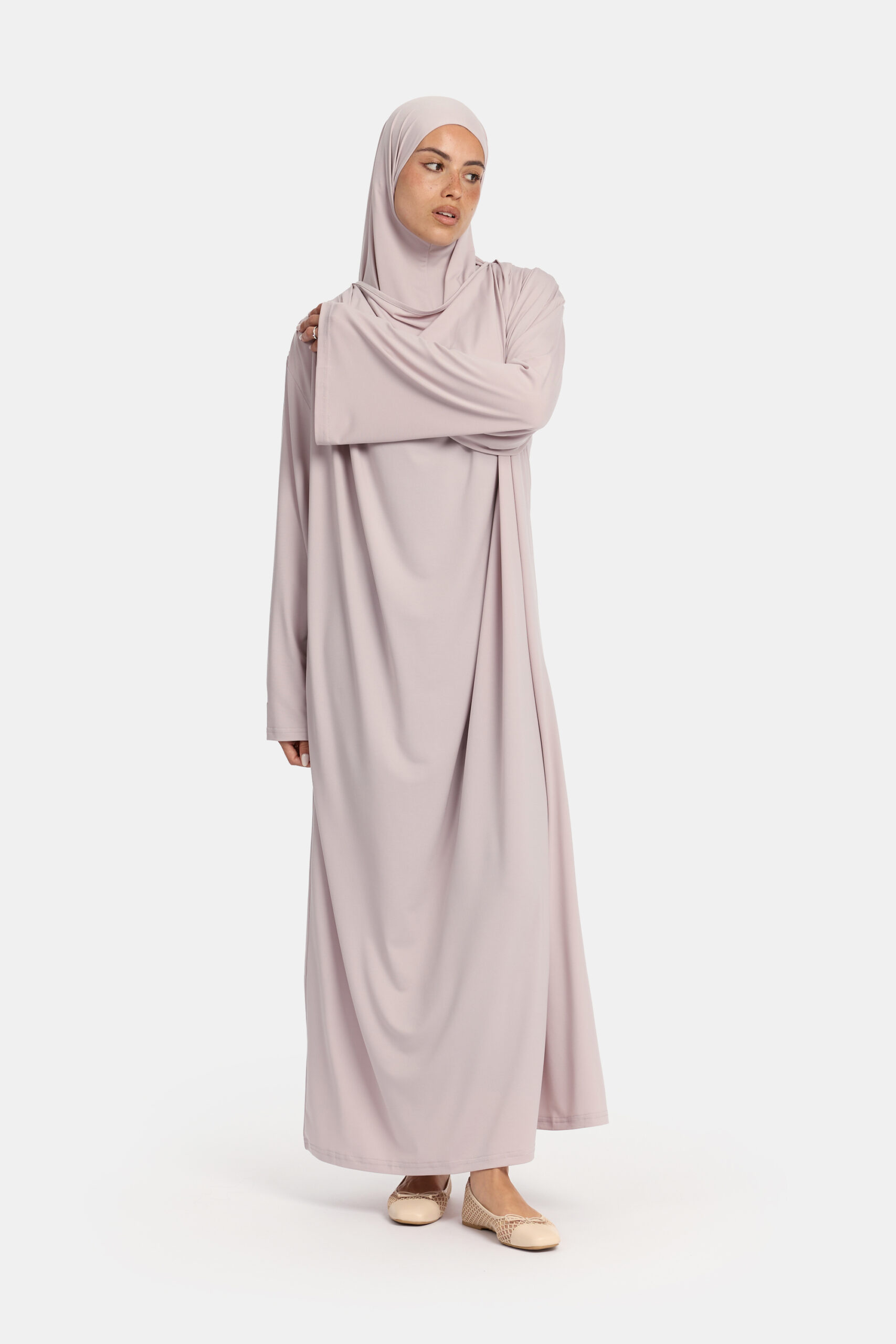 Premium jersey abaya Burnished Lilac - Afbeelding 2