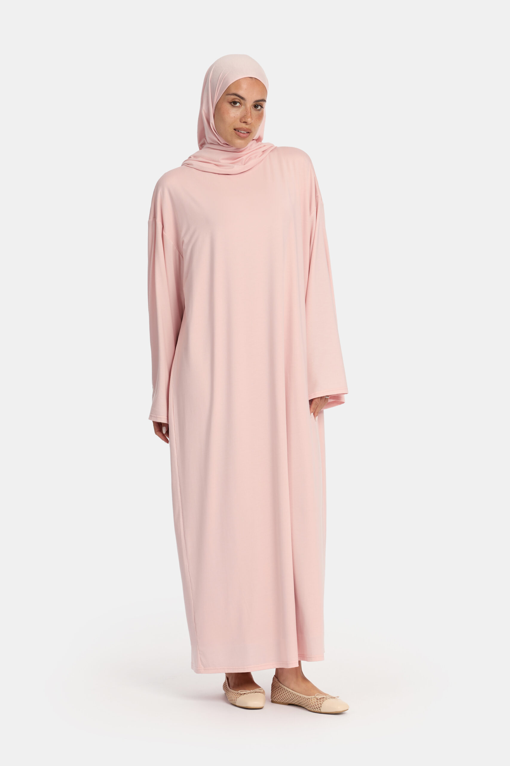 Modal jersey abaya Dusty Pink - Afbeelding 2