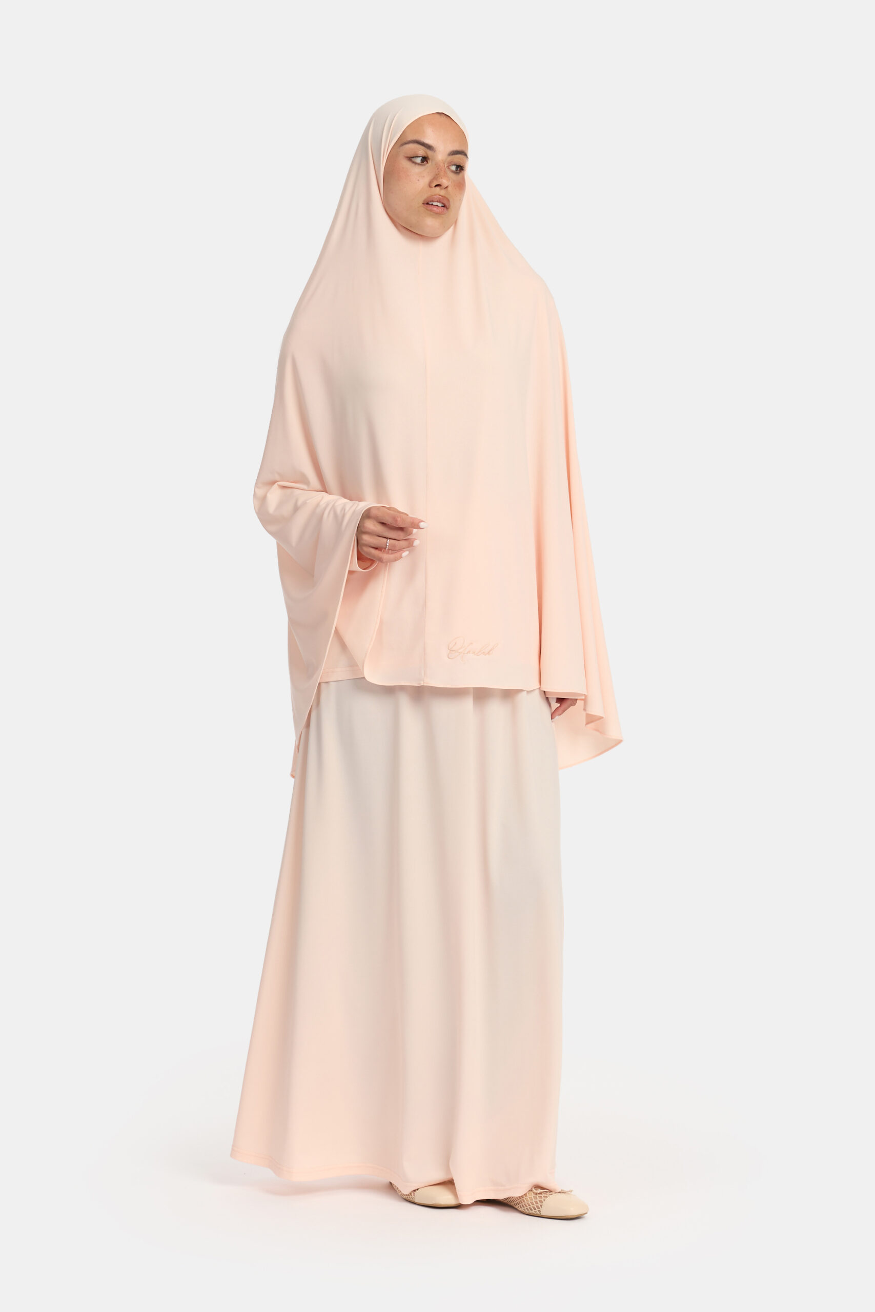 Premium jersey khimar set Coral OAmalak
