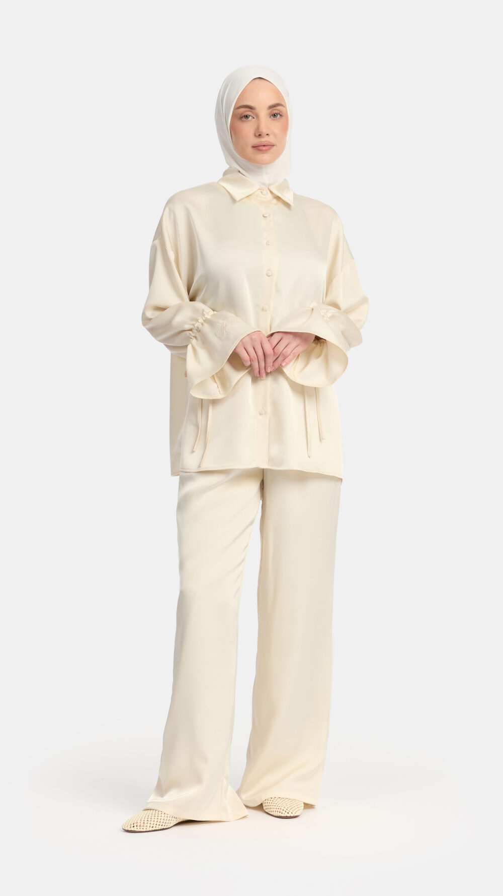 Satin glow set Ivory OAmalak