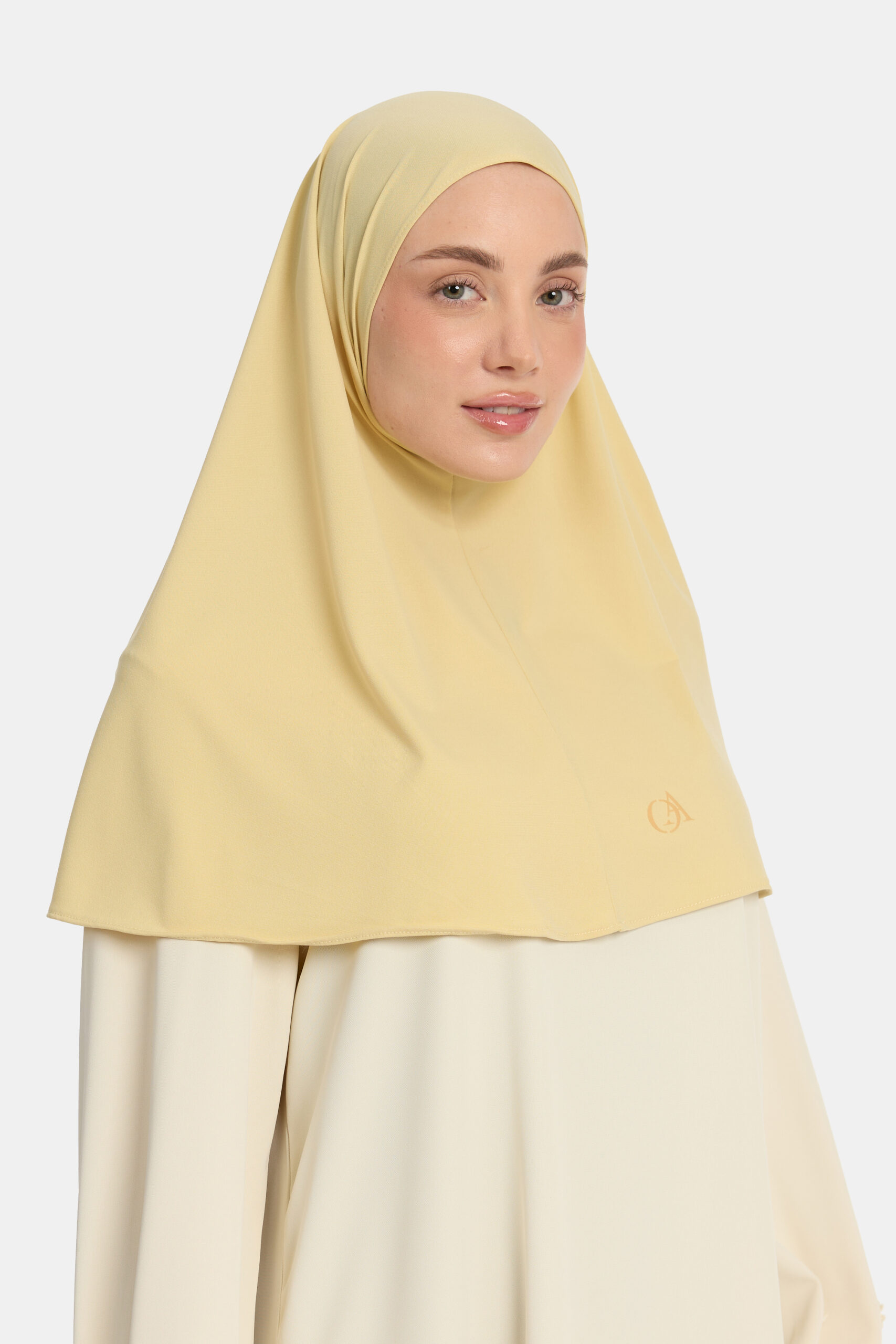Premium jersey hijab Toast Yellow - Afbeelding 2