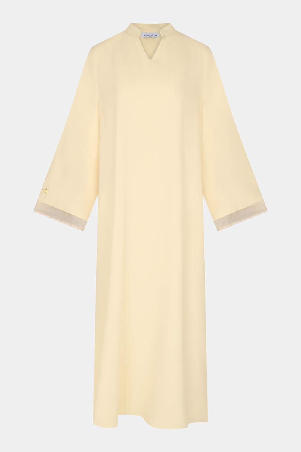 Double sleeve abaya Pastel Yellow