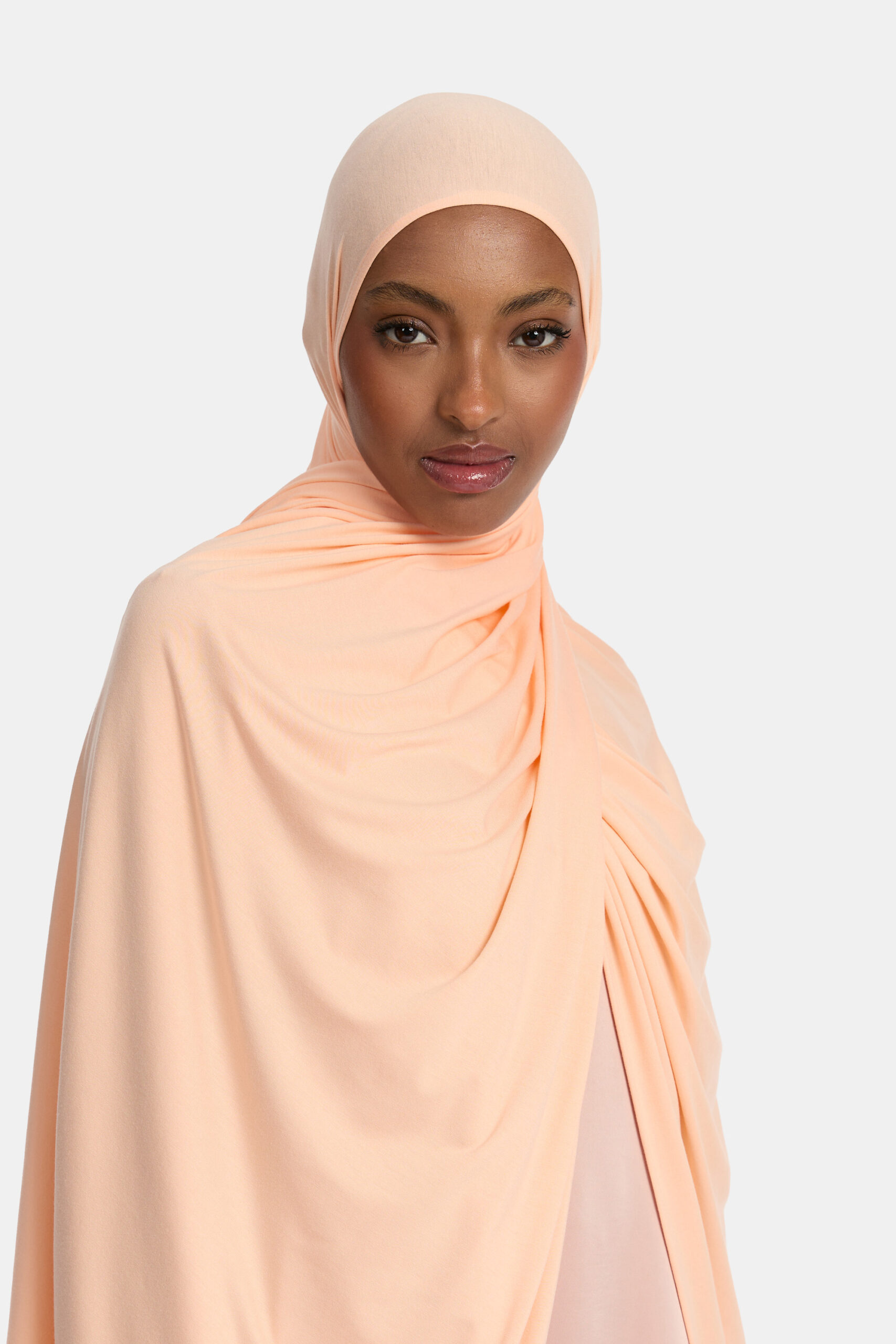 Bamboo jersey scarf Pastel Peach - Afbeelding 2