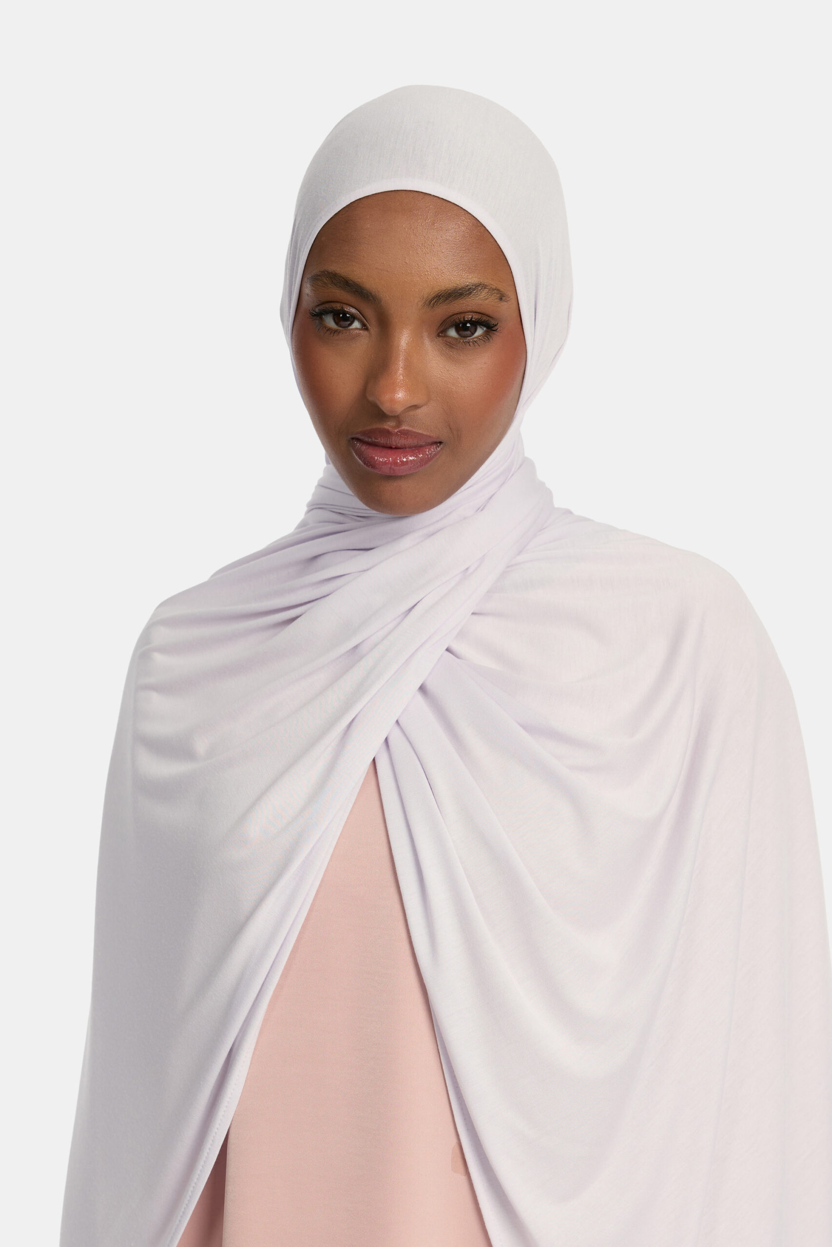 Bamboo jersey scarf Pearl Violet