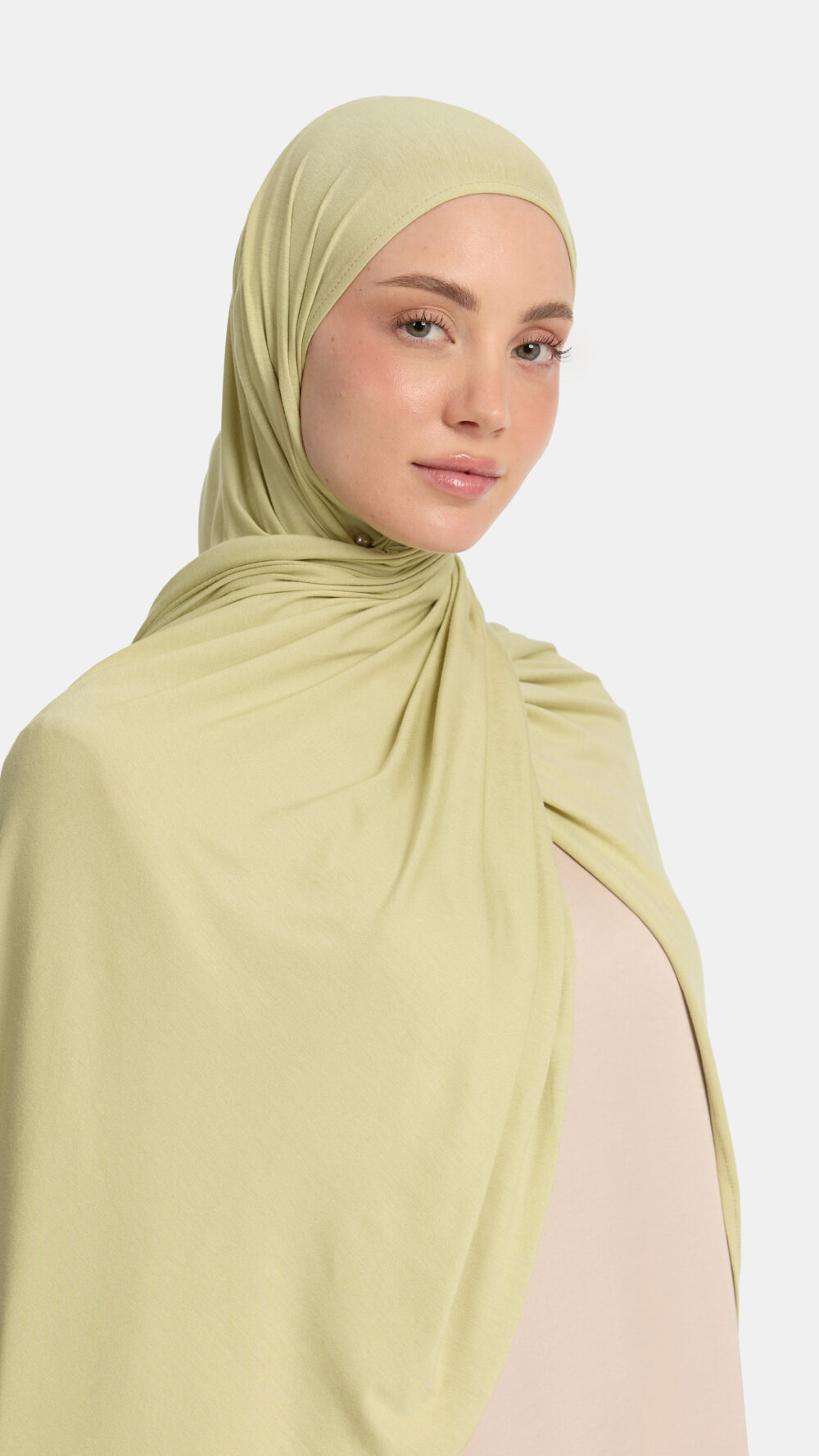 Bamboo jersey scarf Tea Green - Afbeelding 2