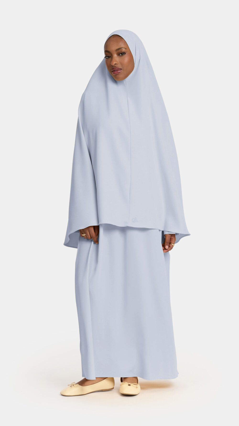 Khimar Light Blue (Embroidery)