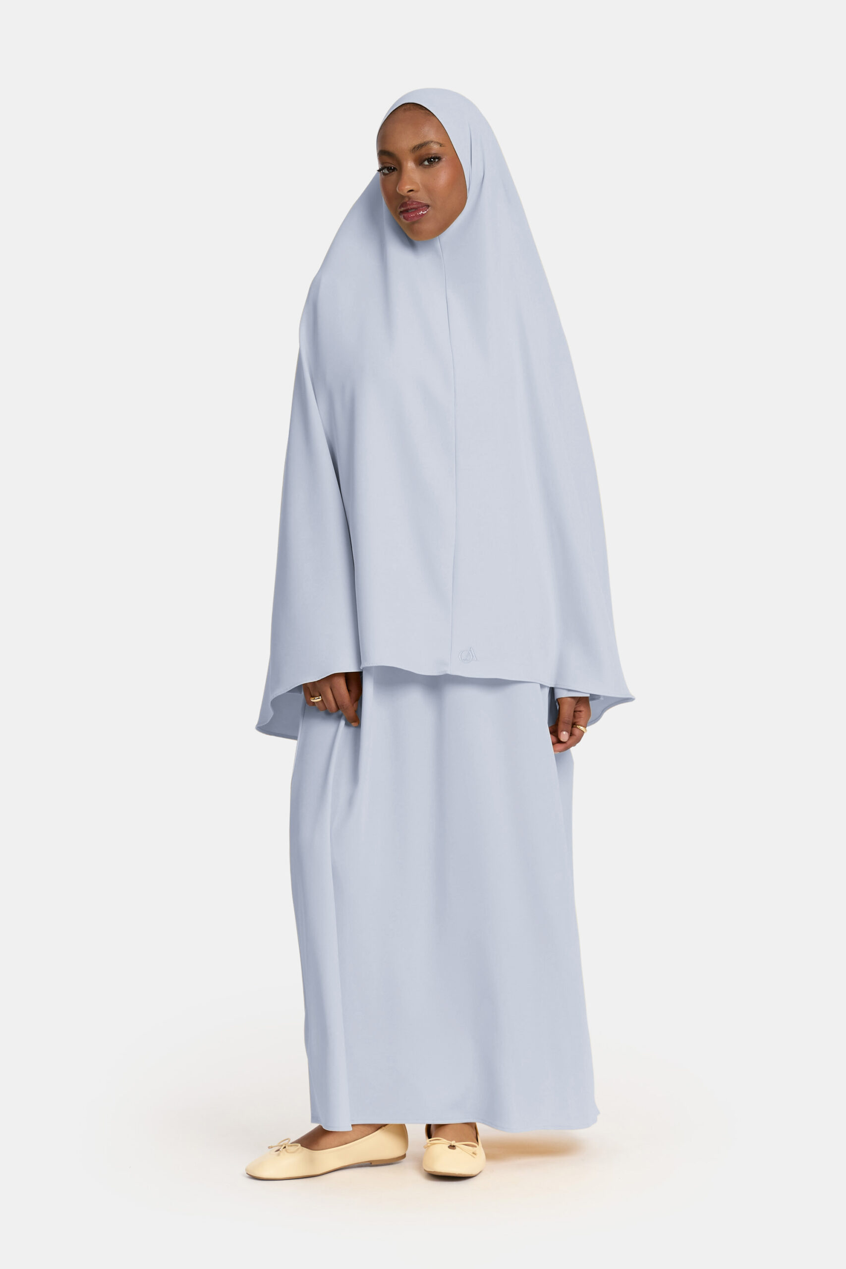 Khimar Light Blue (Embroidery)
