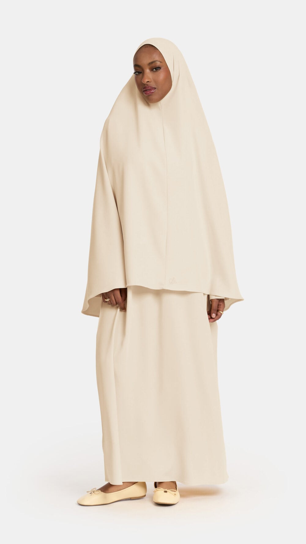 Khimar Oat (Double lace sleeve)