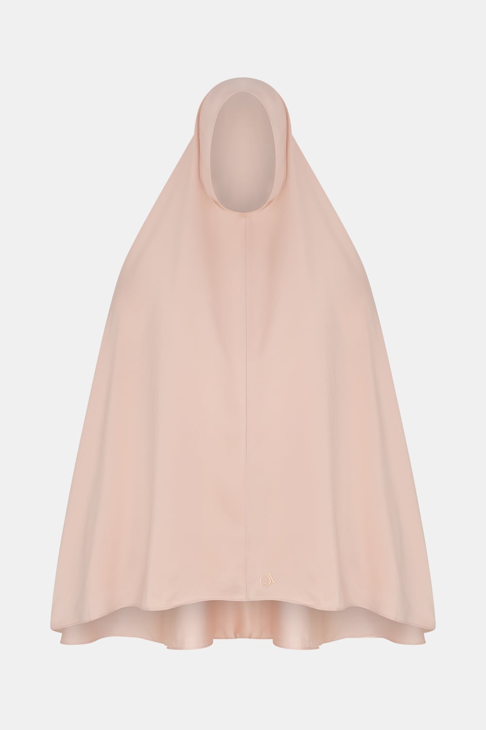 Satin khimar Cream Pink (Asymmetric)