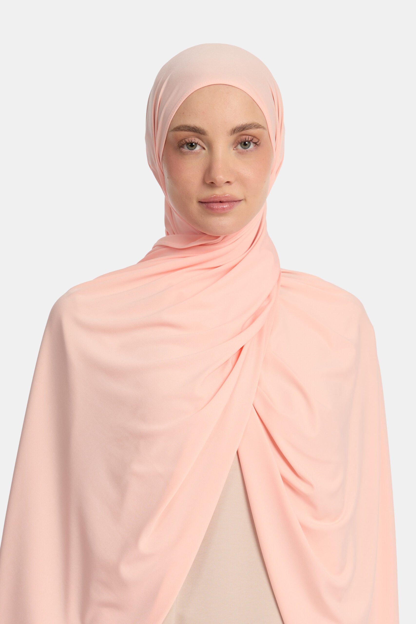 Premium jersey scarf peach rose
