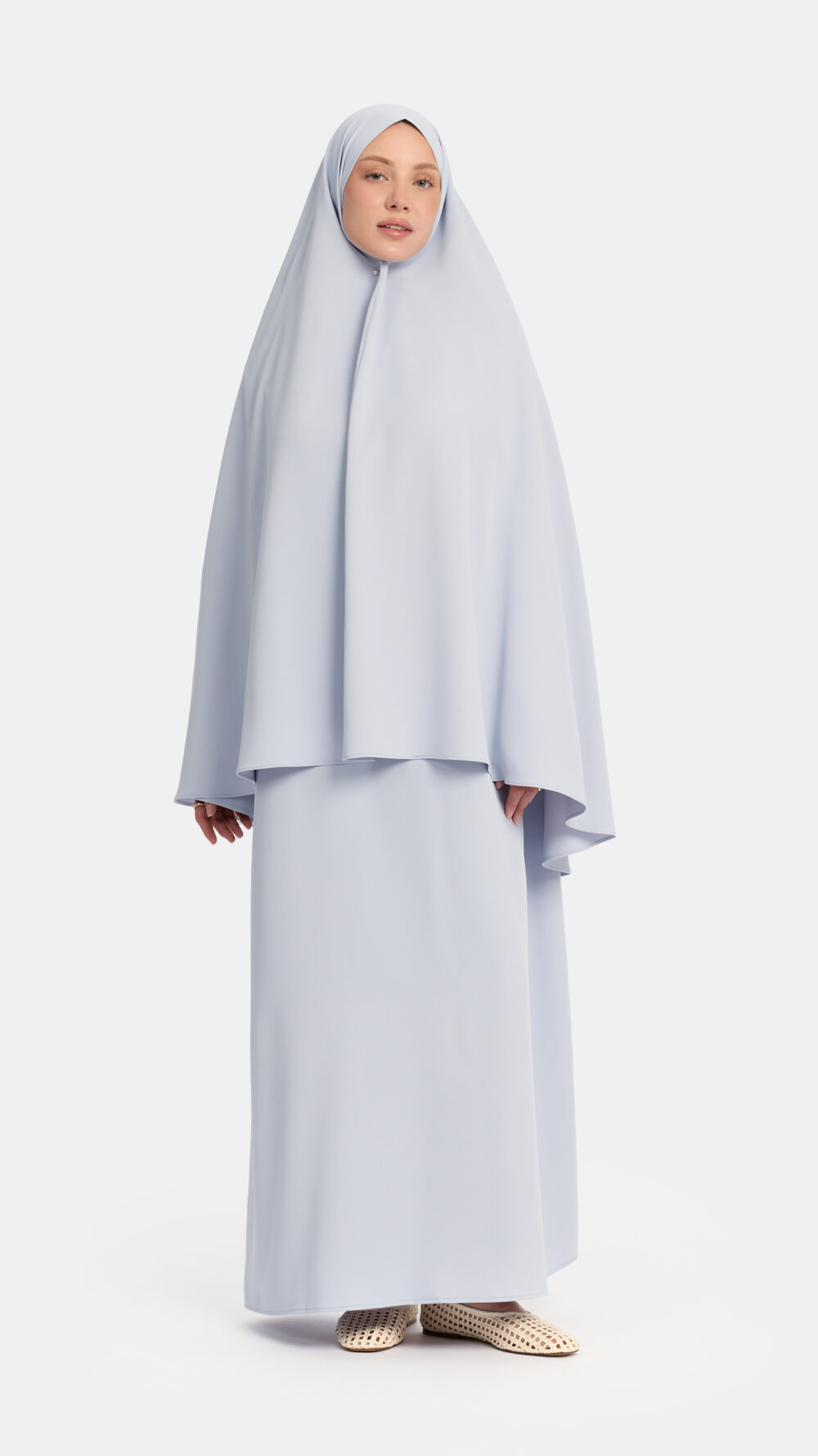 Khimar Soft Blue (Embroidery)