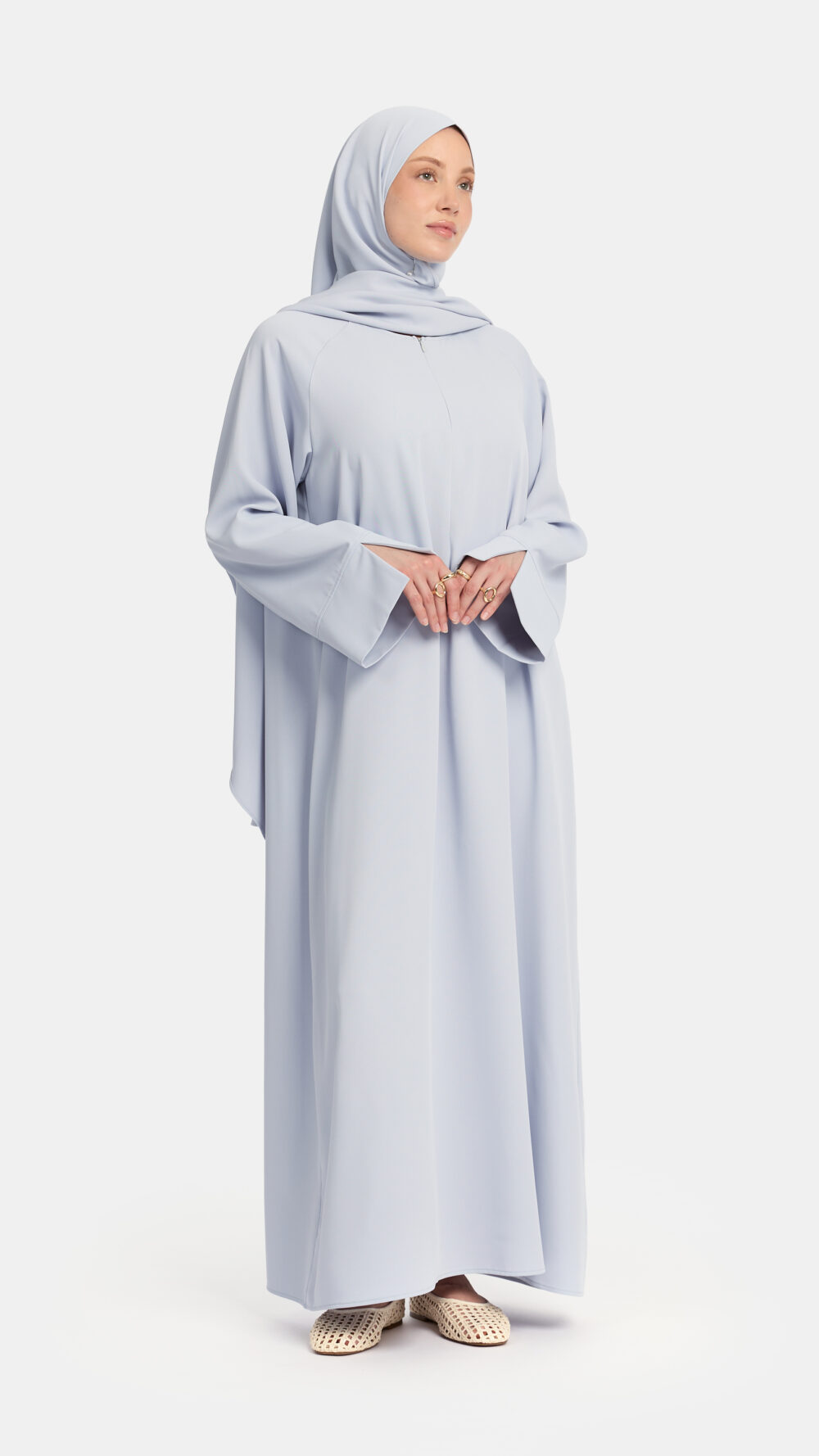 Oversized abaya Soft Blue - Afbeelding 2