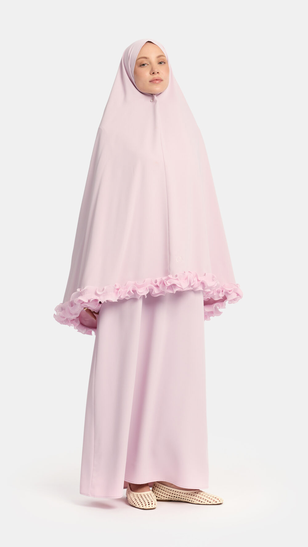 Wrinkle chiffon khimar Lilac - Afbeelding 2