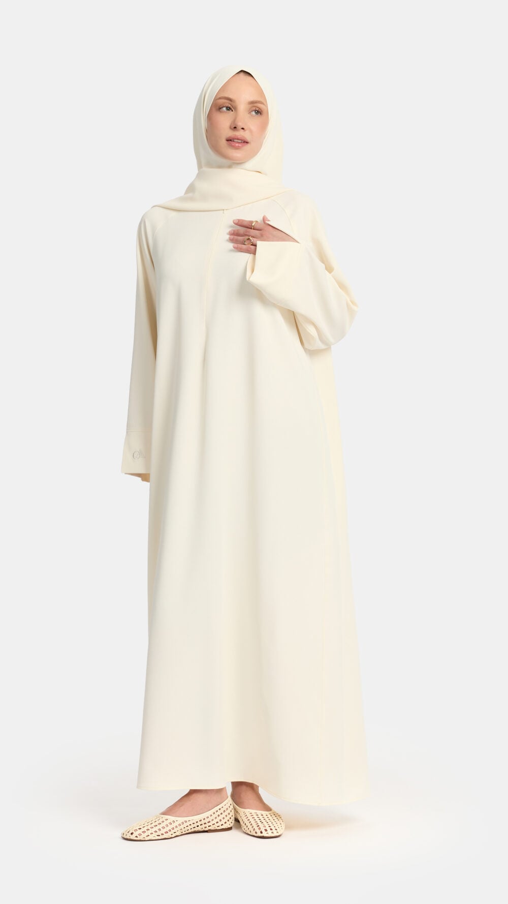 Oversized abaya Cream