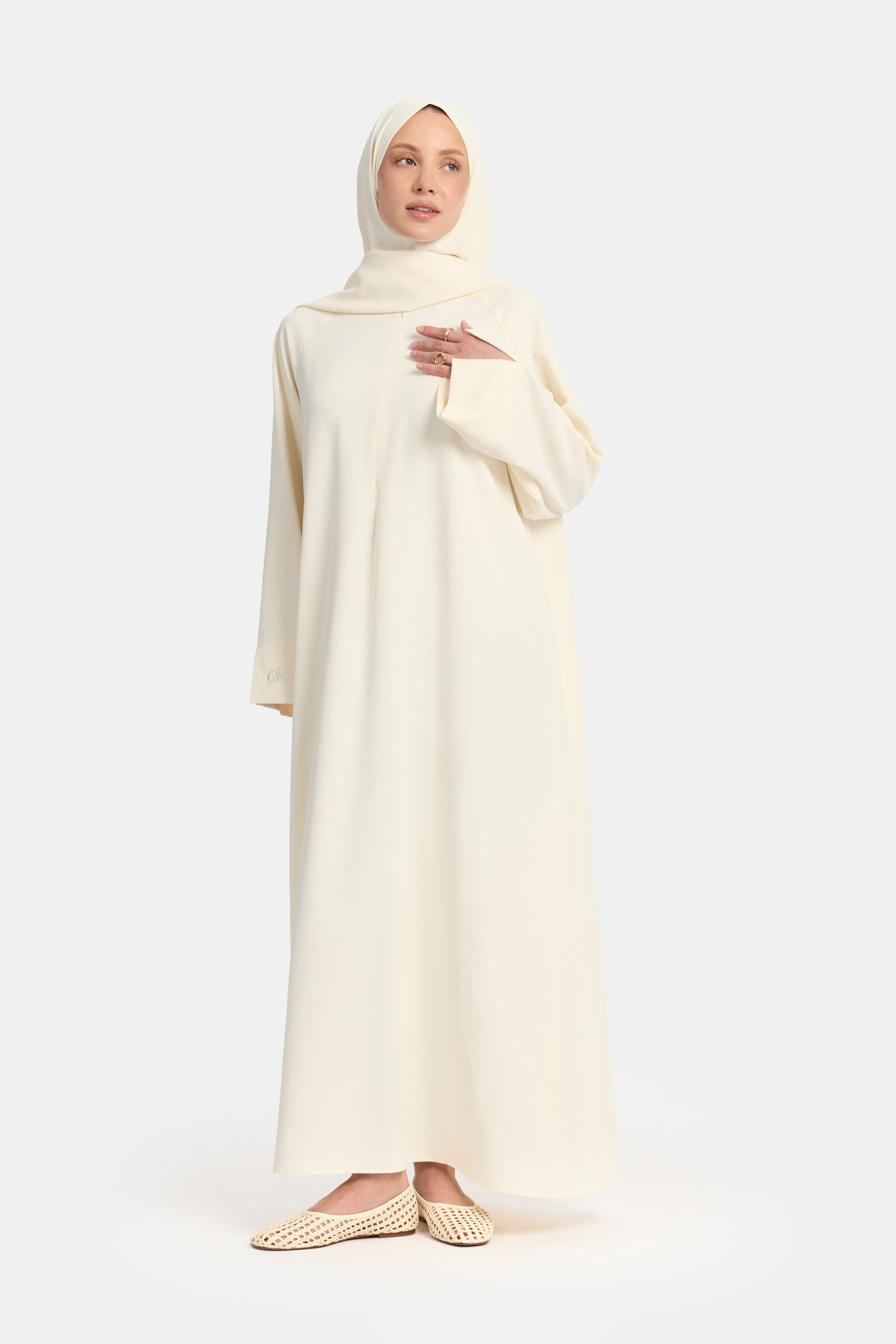 Oversized abaya Cream